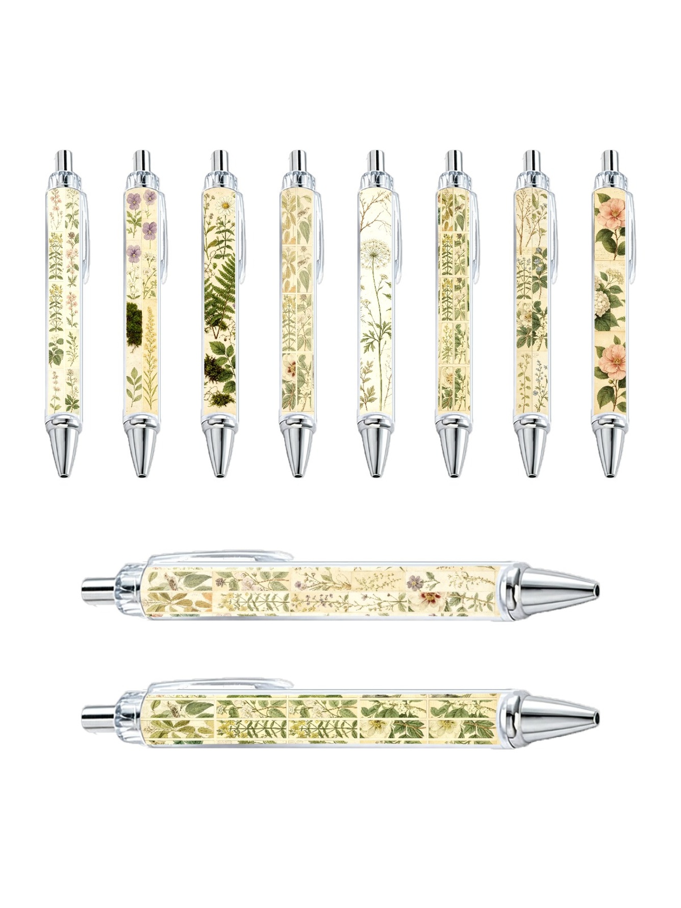 Botanical Ballpoint Pen Black Ink - 10-Pack