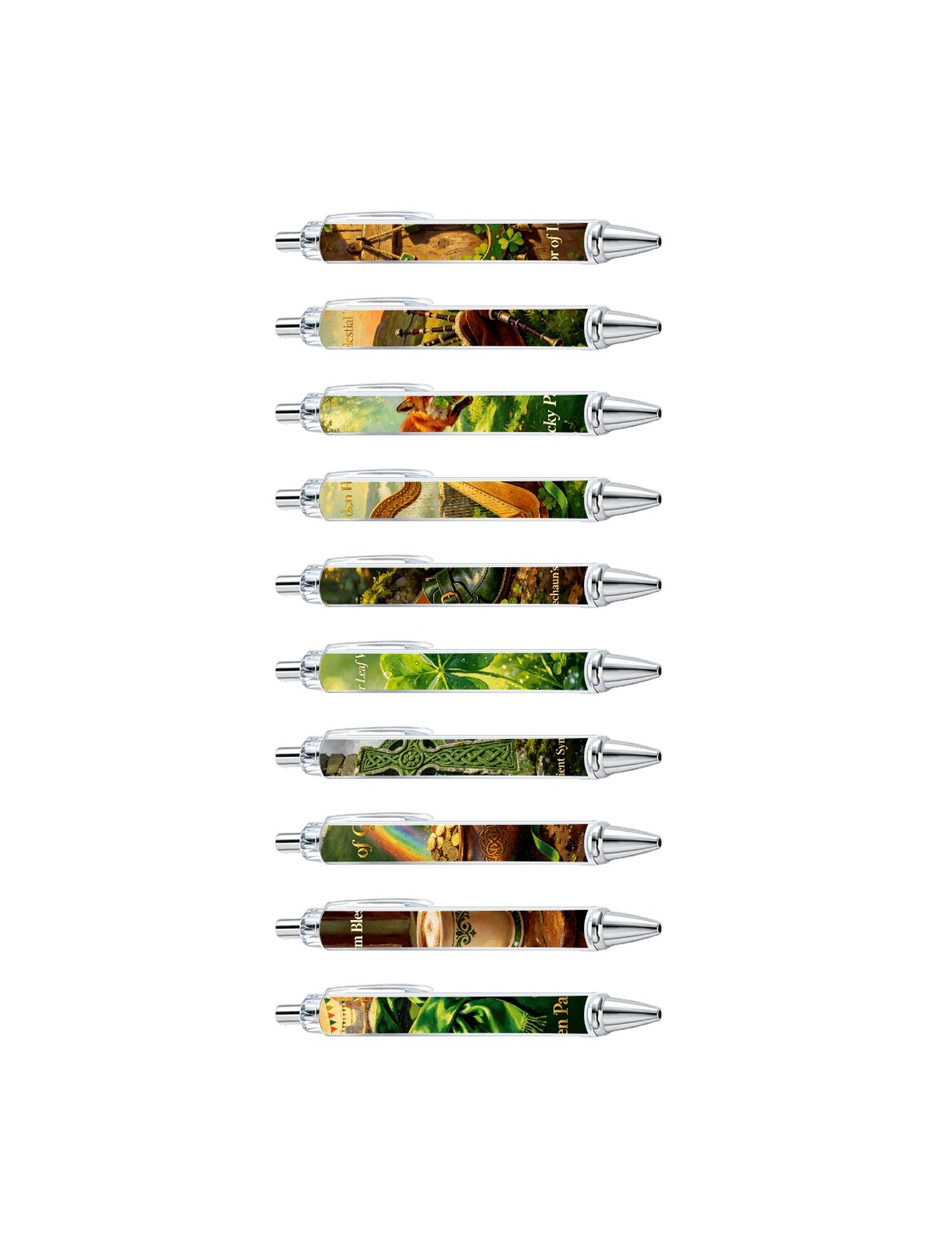 St Patricks Festival Gel Pens Black Ink - 10-Pack