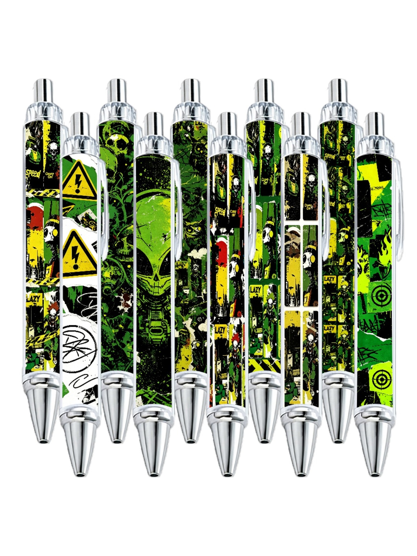 Graffiti Punk Ballpoint Pen Black Ink - 10-Pack