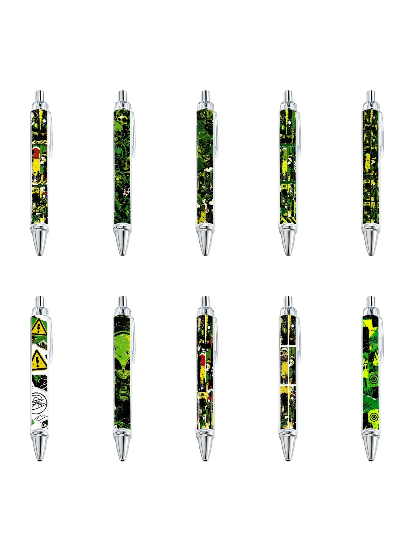 Graffiti Punk Ballpoint Pen Black Ink - 10-Pack