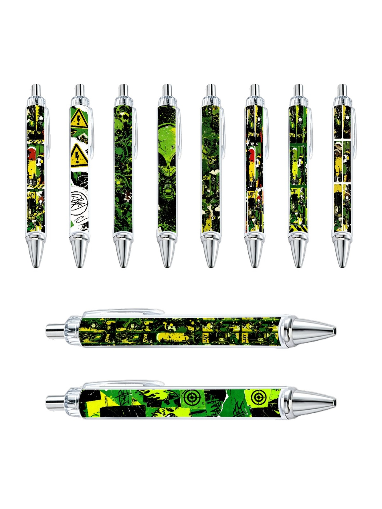 Graffiti Punk Ballpoint Pen Black Ink - 10-Pack