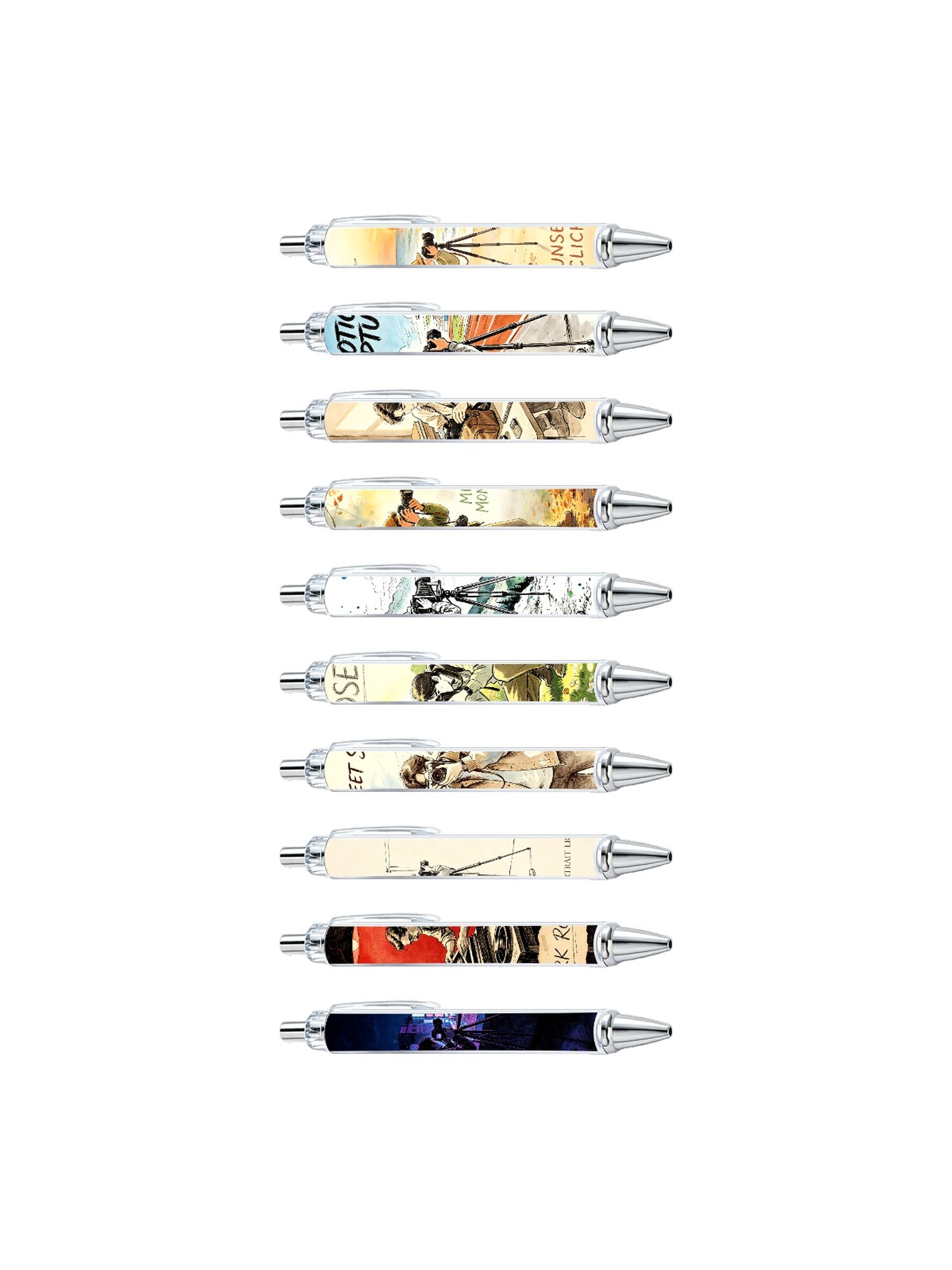 Photographer Gel Pens, Camera Film, Black Ink - 10-Pack