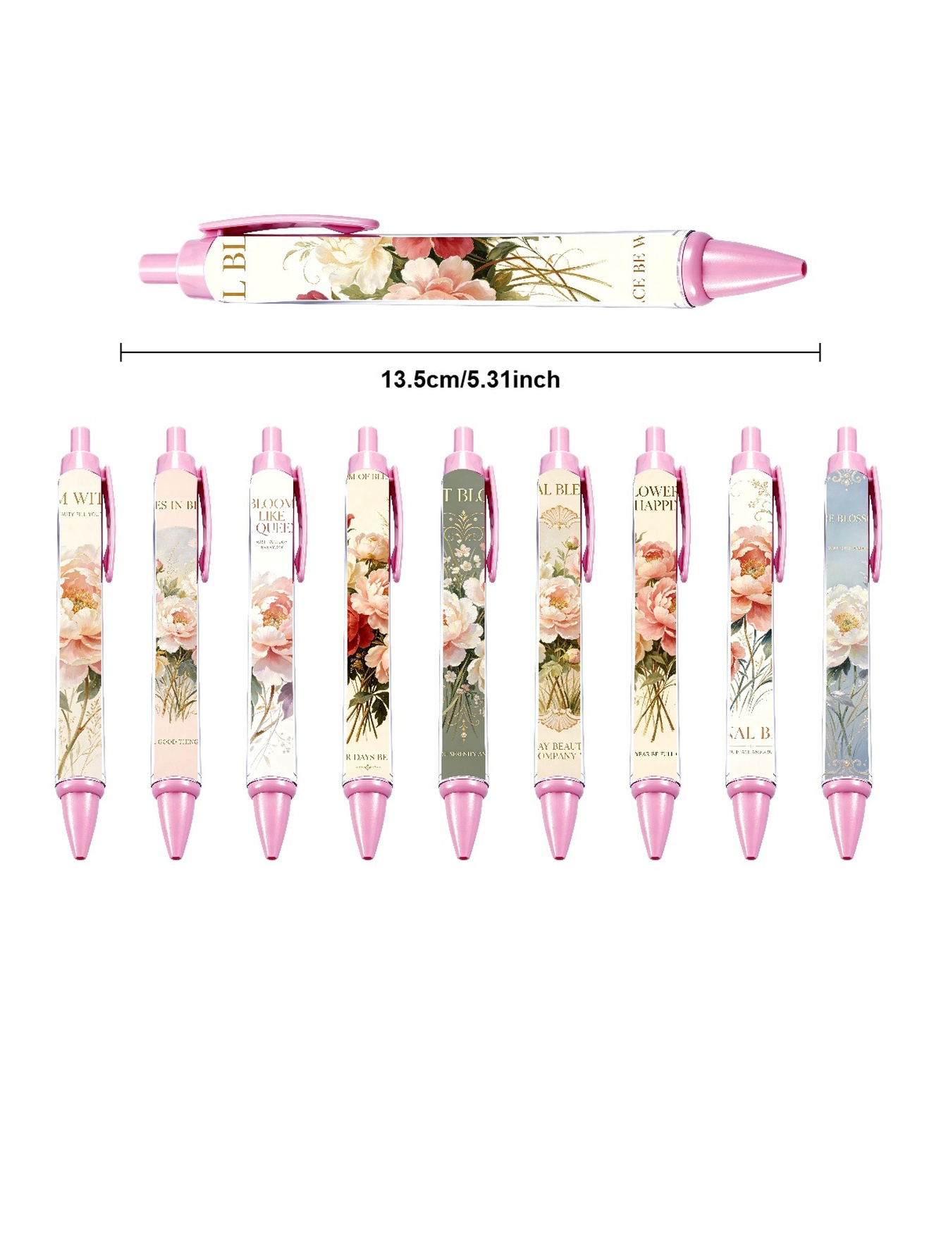 Rose Pen, Orange Rose Love - 10-Pack