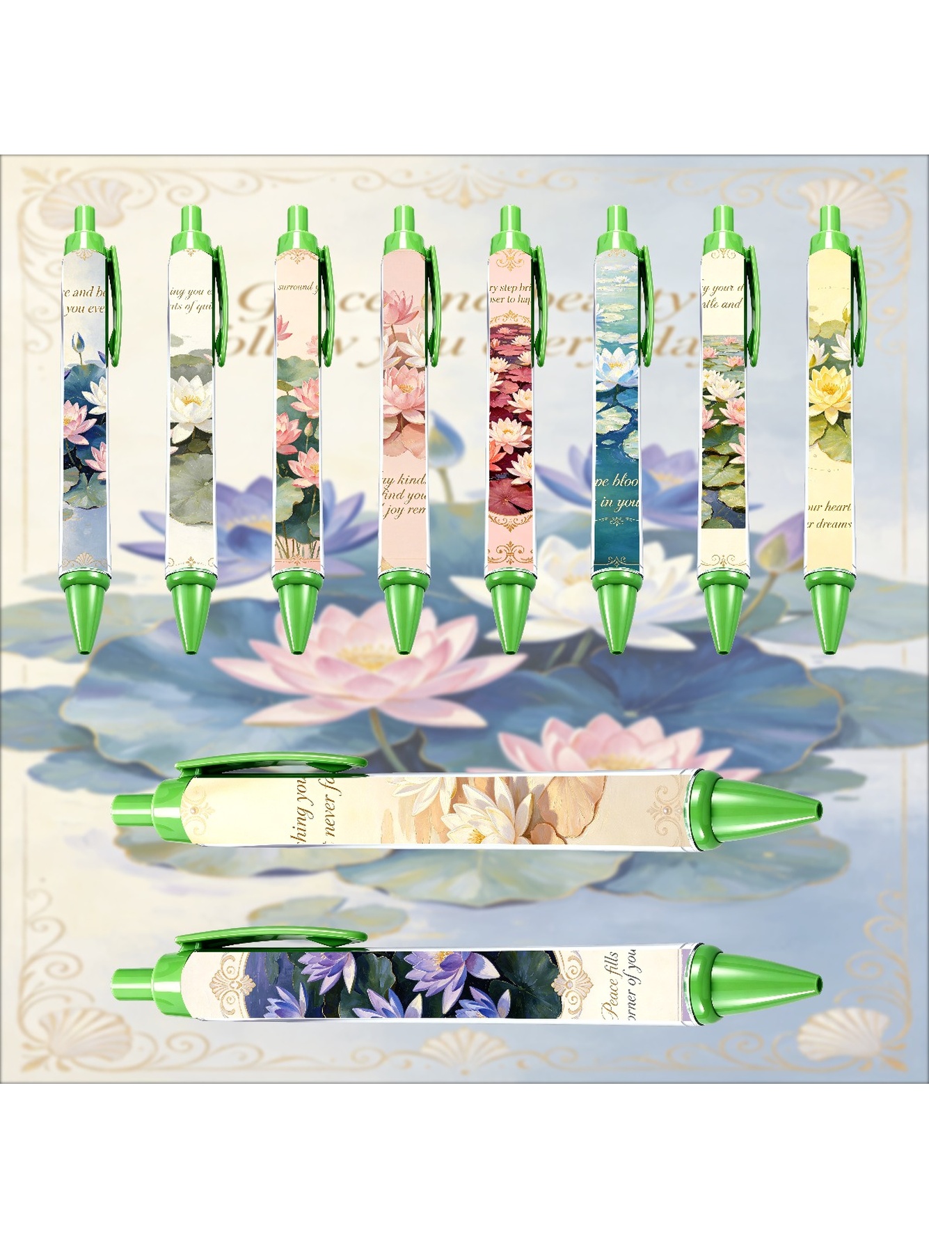 Hydrangea Pen, Blue Beautiful Soul - 10-Pack