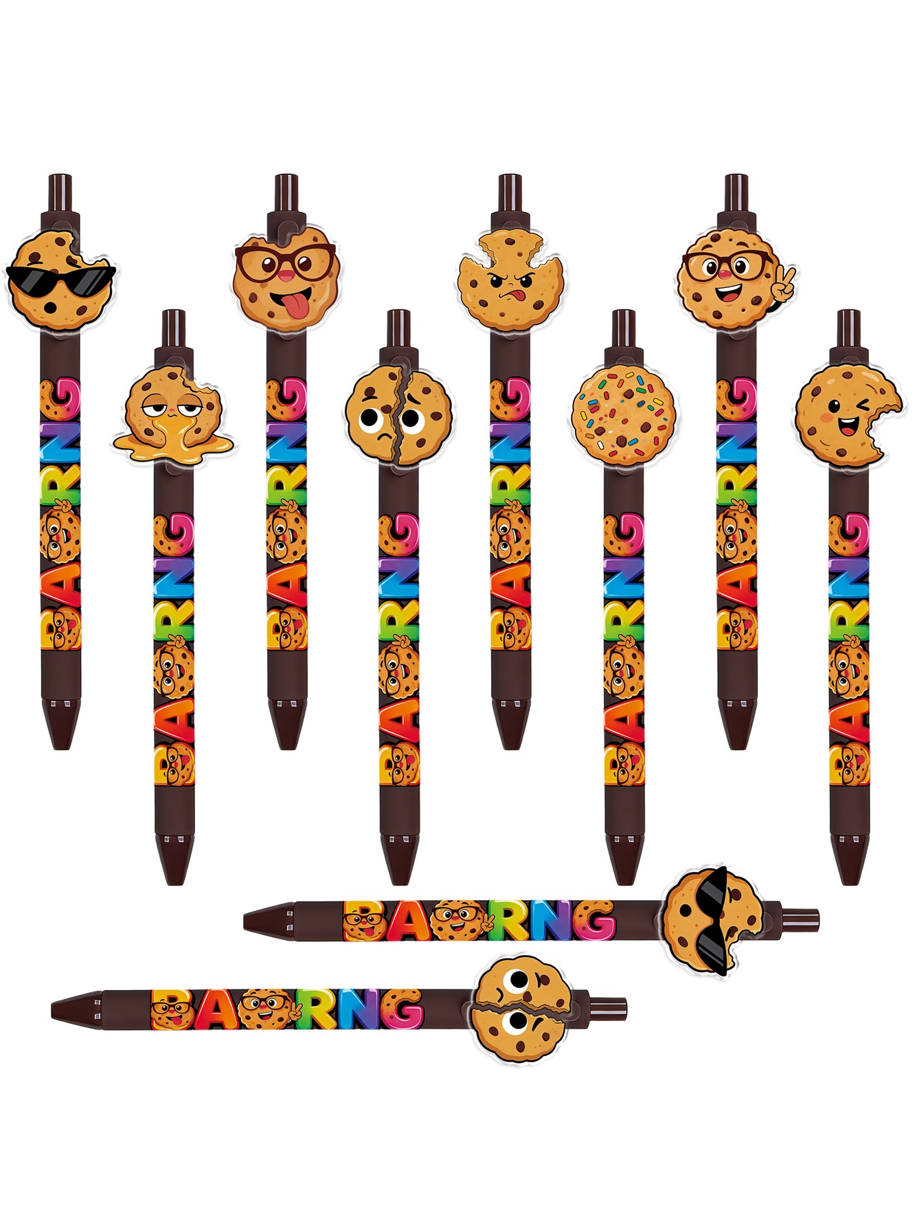 Cookie Emoji Gel Pens - 10-Pack