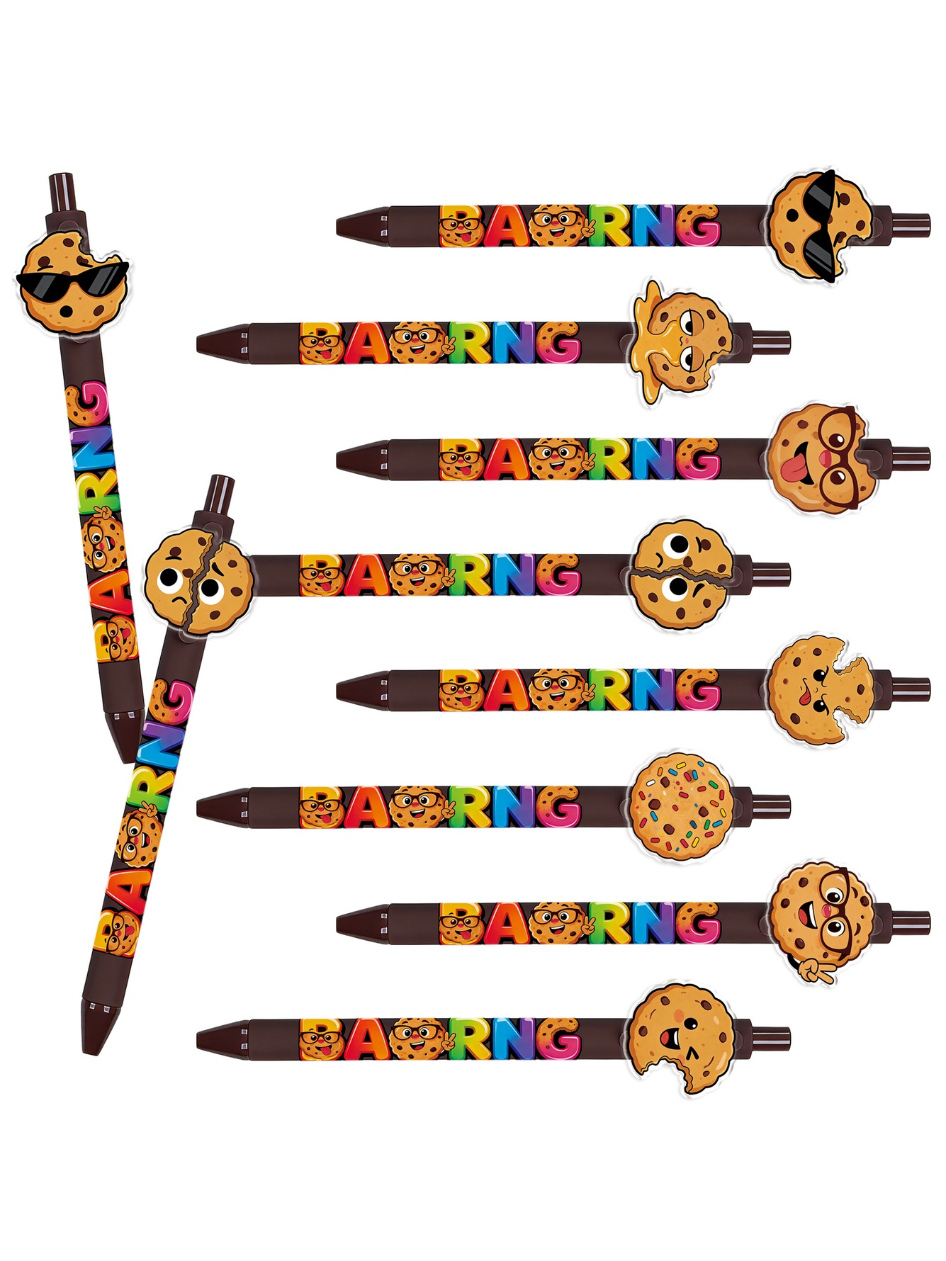 Cookie Emoji Gel Pens - 10-Pack