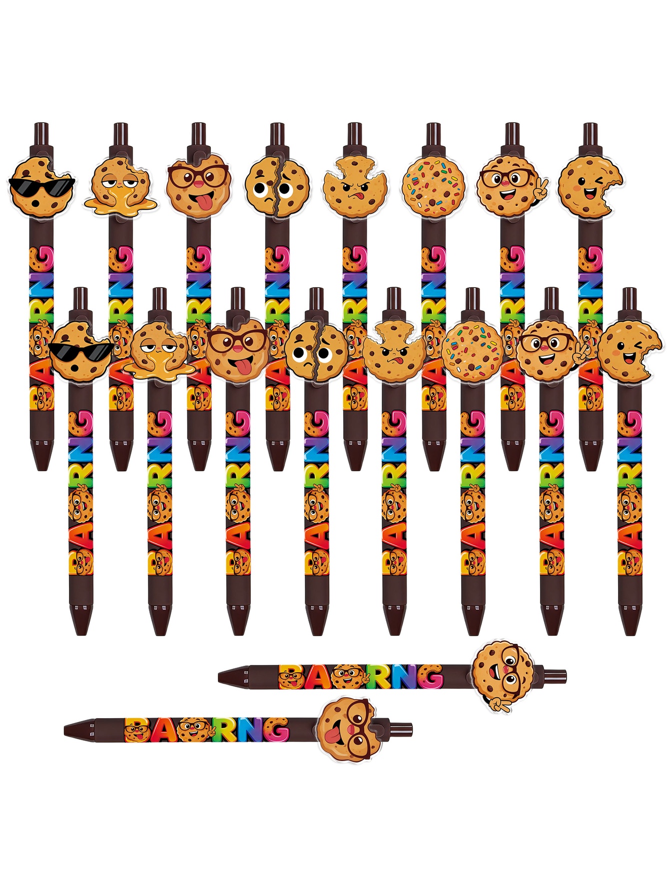 Cookie Emoji Gel Pens - 10-Pack