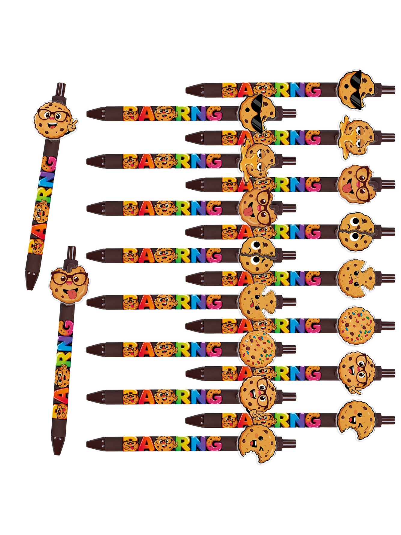 Cookie Emoji Gel Pens - 10-Pack