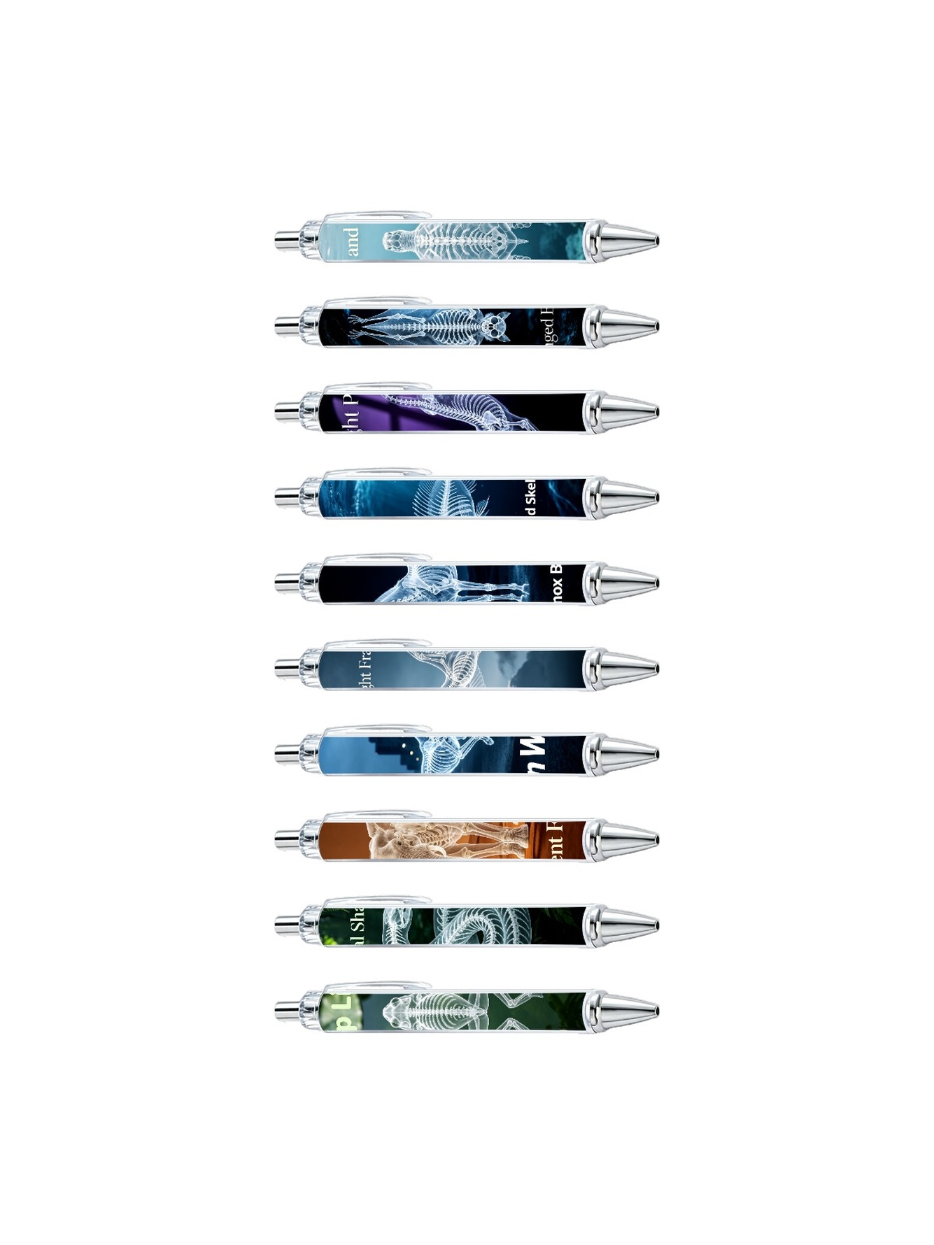 Animal Skeleton Gel Pens, With Black Ink