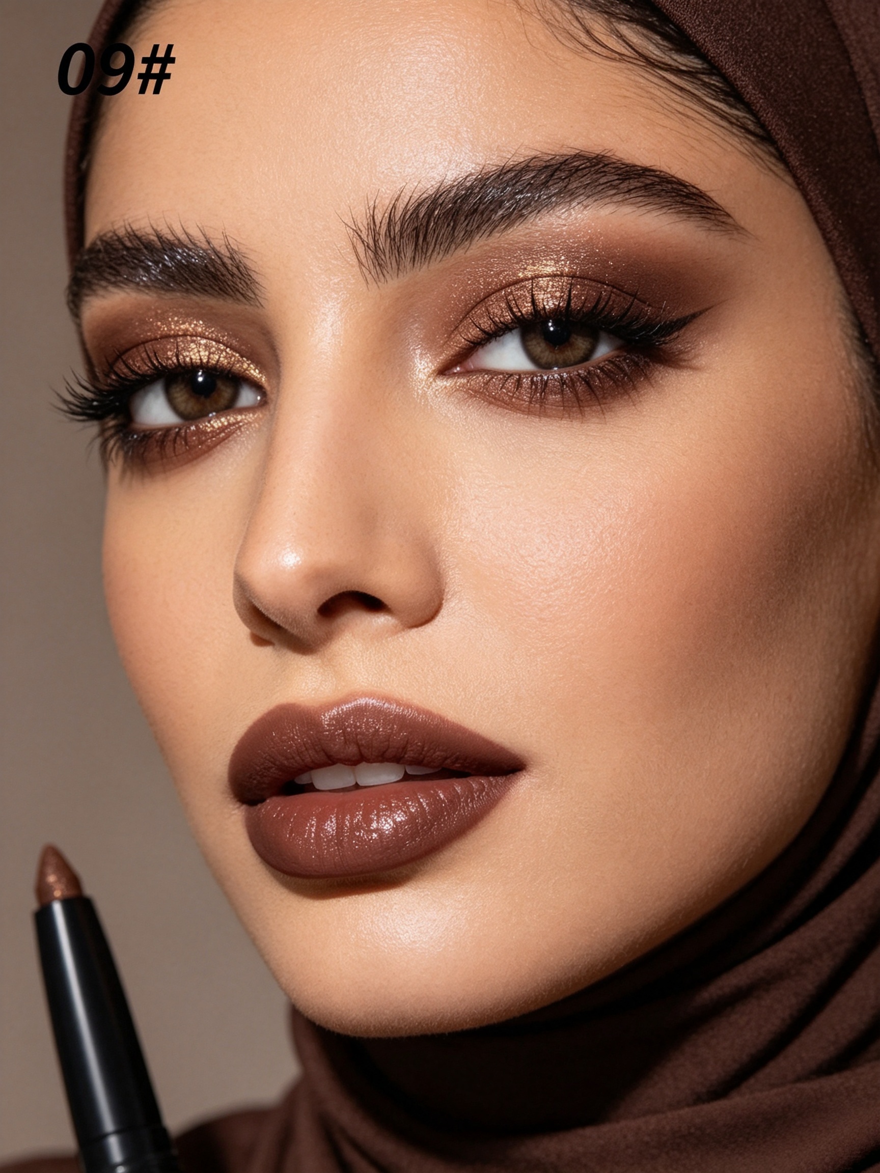 YOUNG VISION Shimmer Eyeshadow Stick - Waterproof Metallic Glitter Eye Makeup Pencil, Brown