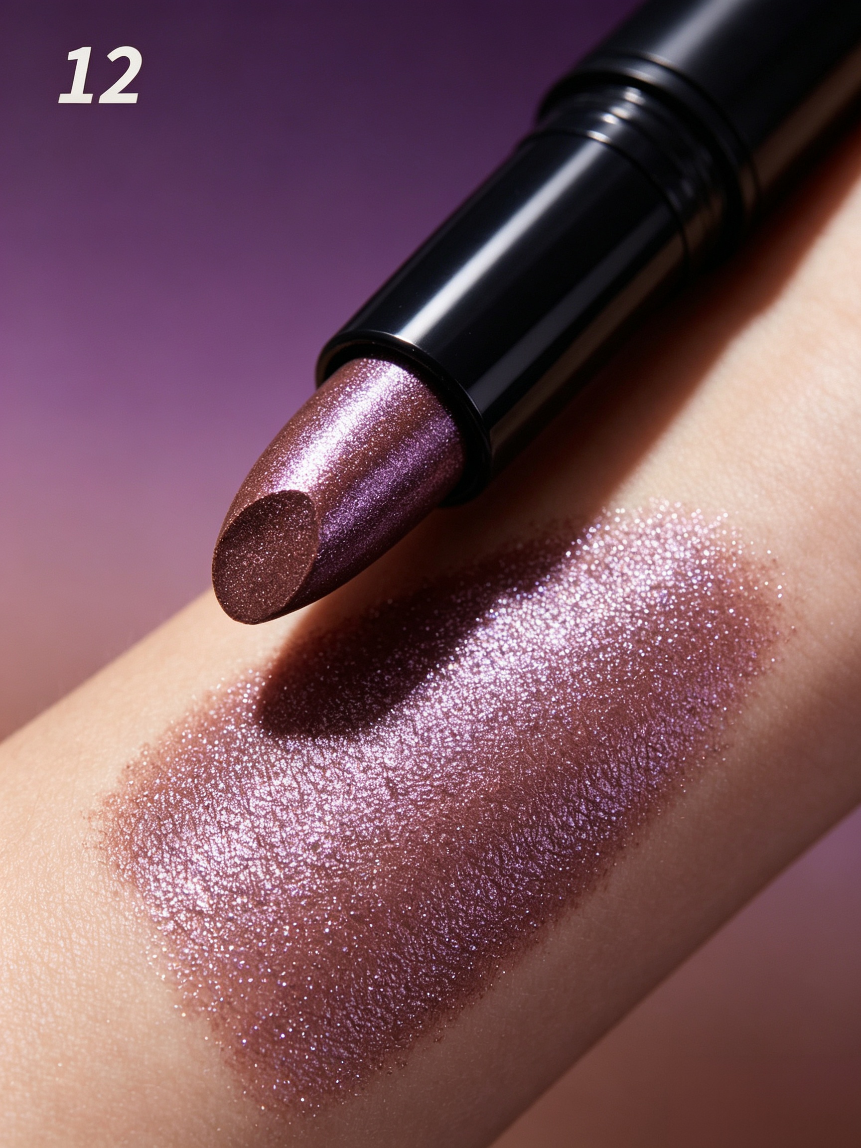 YOUNG VISION #12 Purple Shimmer Eyeshadow Stick - Waterproof and Long-Lasting Cream Eye Makeup
