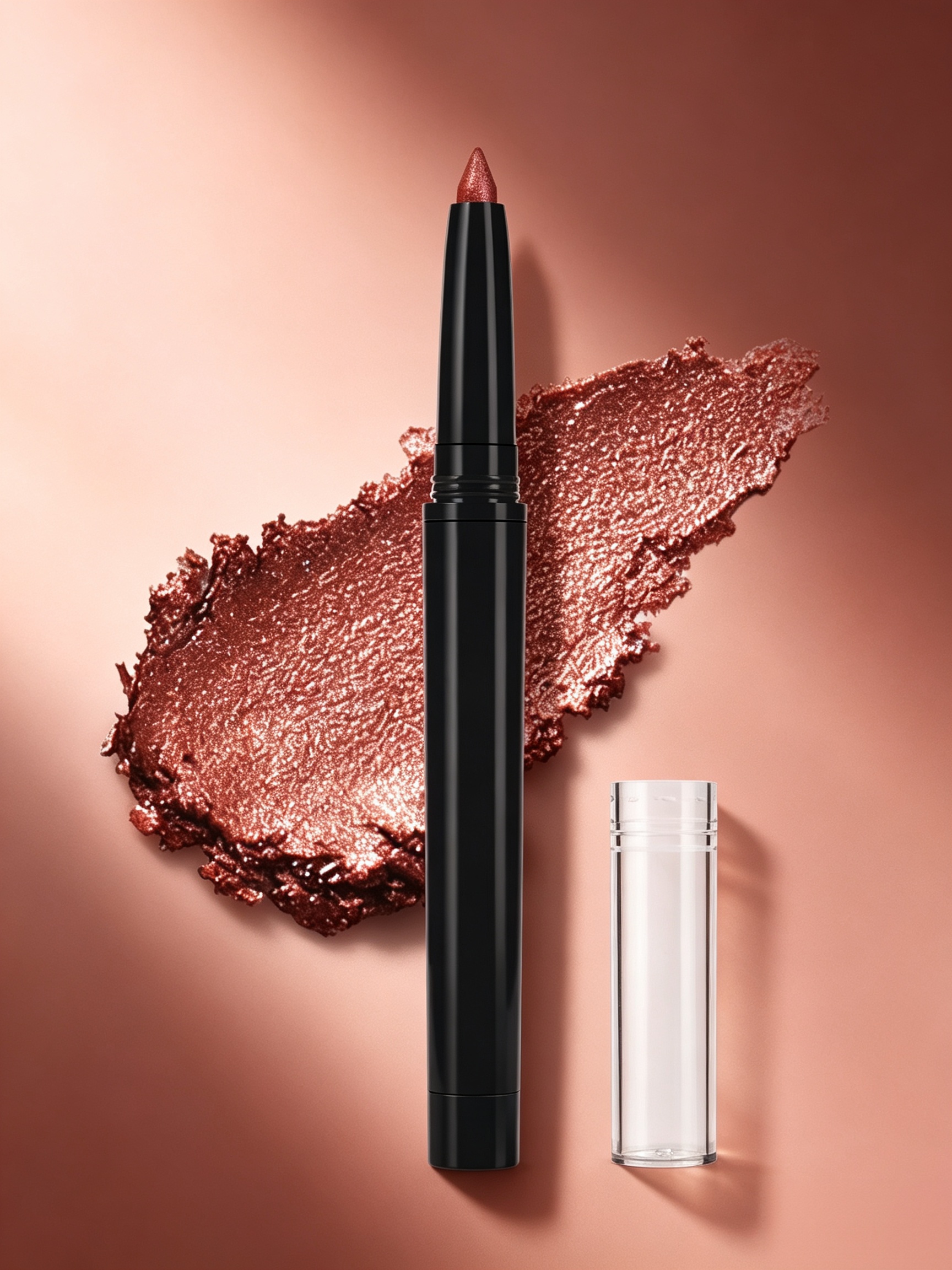 YOUNG VISION Shimmer Eyeshadow Stick - Bronze Coffee Brown, Waterproof and Long-Lasting Glitter Eye Makeup