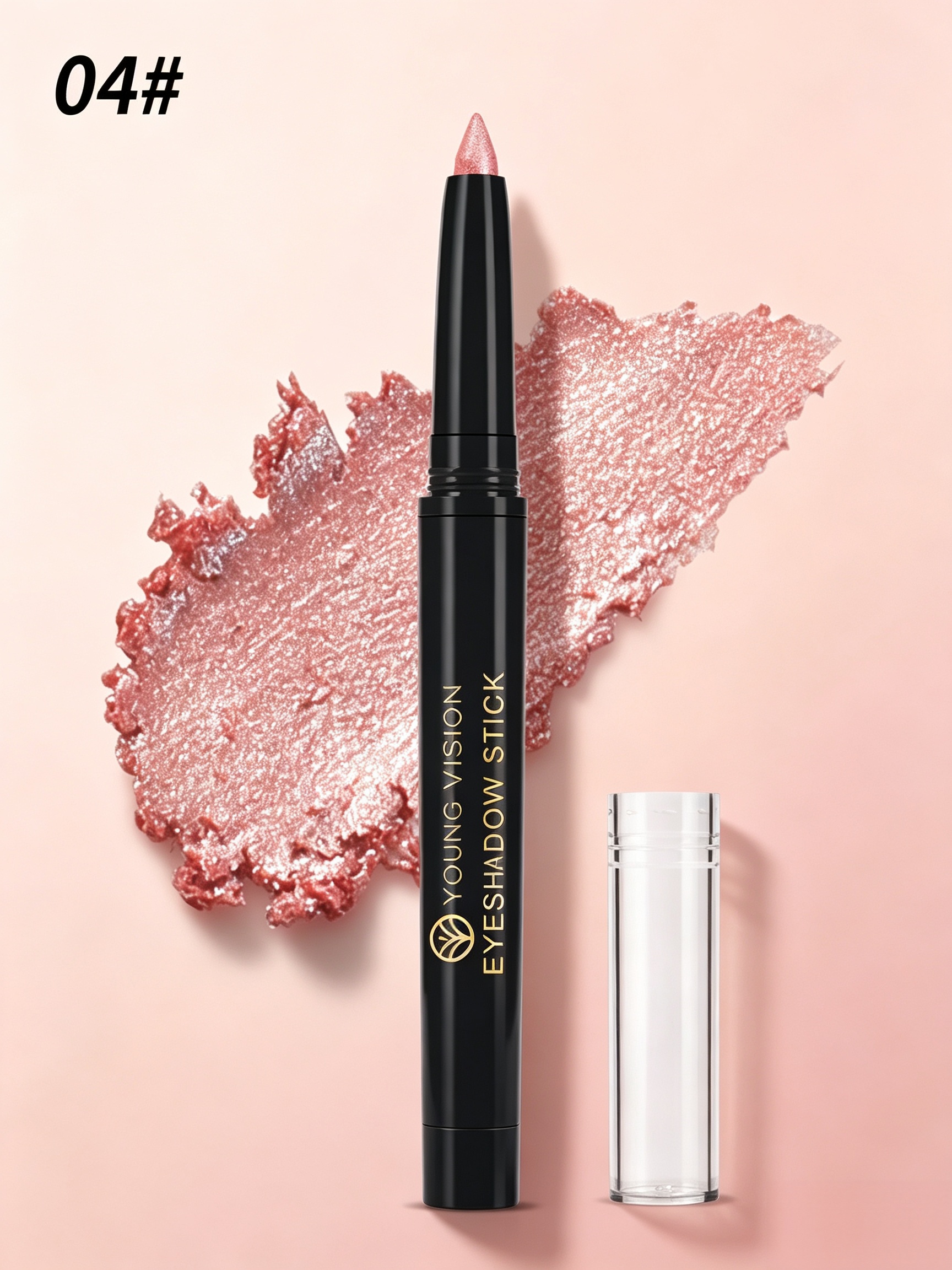 YOUNG VISION #04 Pink Shimmer Eyeshadow Stick - Waterproof Cream Eye Makeup