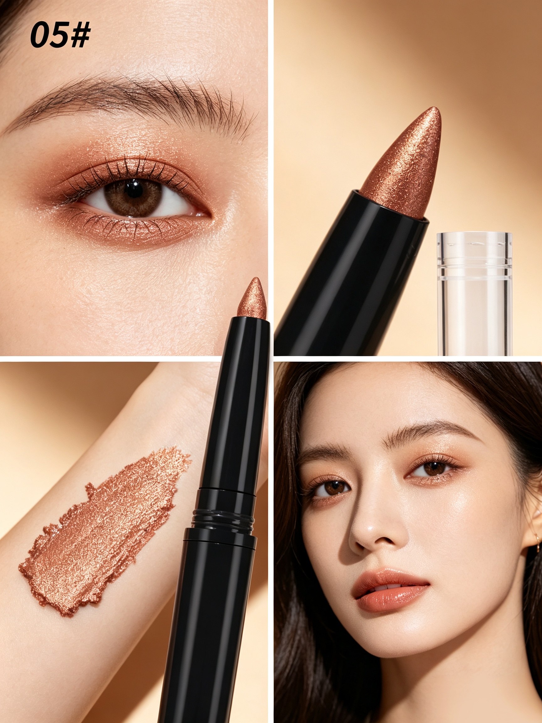 YOUNG VISION #05 Khaki Shimmer Eyeshadow Stick - Waterproof and Long-Lasting Cream Eye Makeup