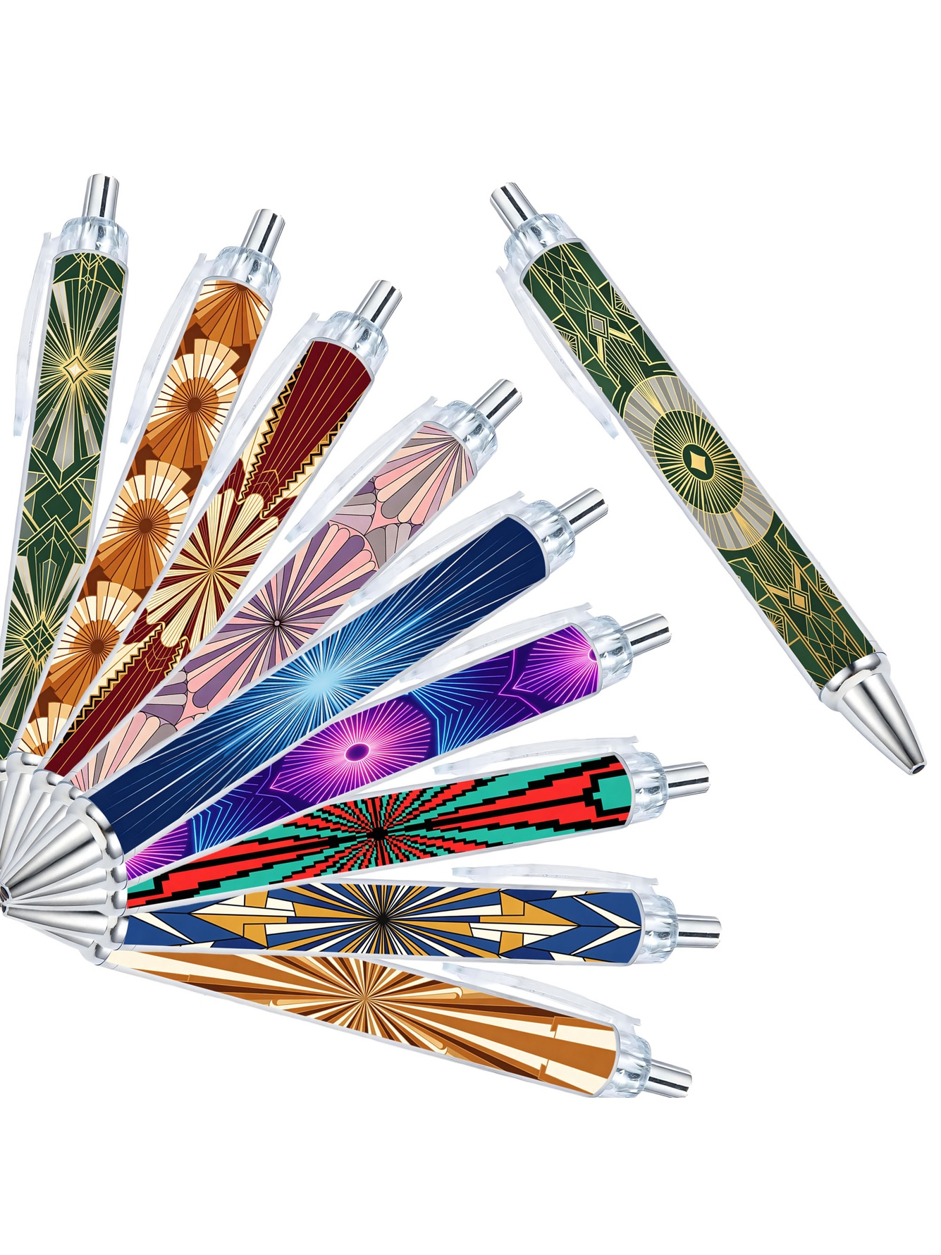 Shooting Pattern Theme Ballpoint Pen- 10-Pack