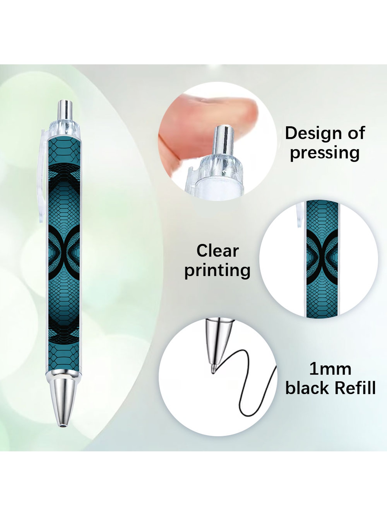 Snake Pattern Theme Ballpoint Pen- 10-Pack