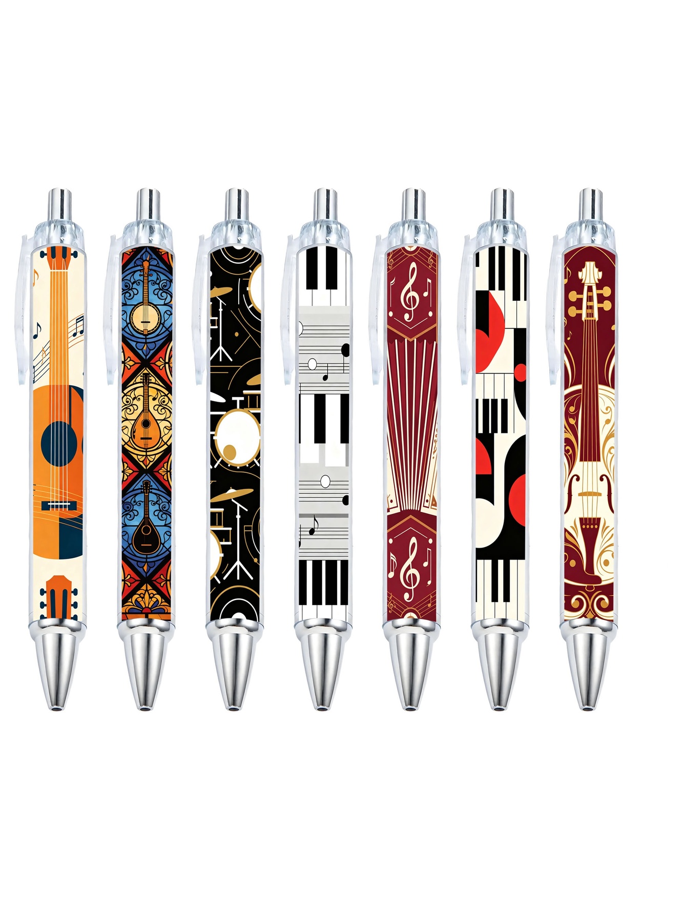 Musical Instrument Theme Ballpoint Pen- 10-Pack