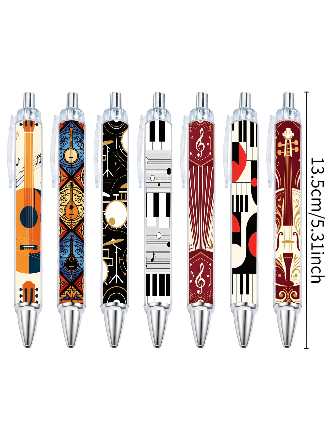 Musical Instrument Theme Ballpoint Pen- 10-Pack