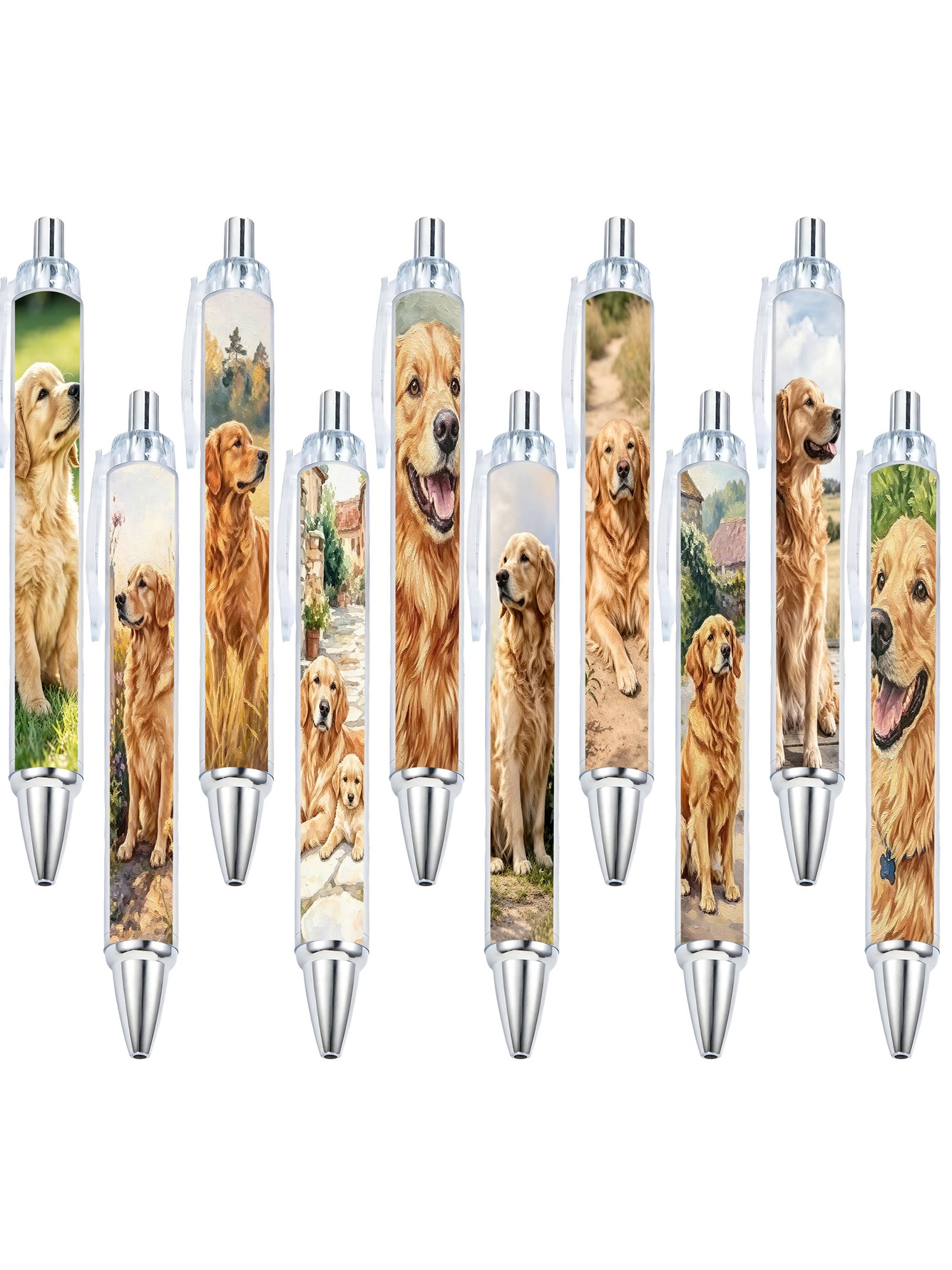 Golden Retriever Theme Gel Pen- 10-Pack