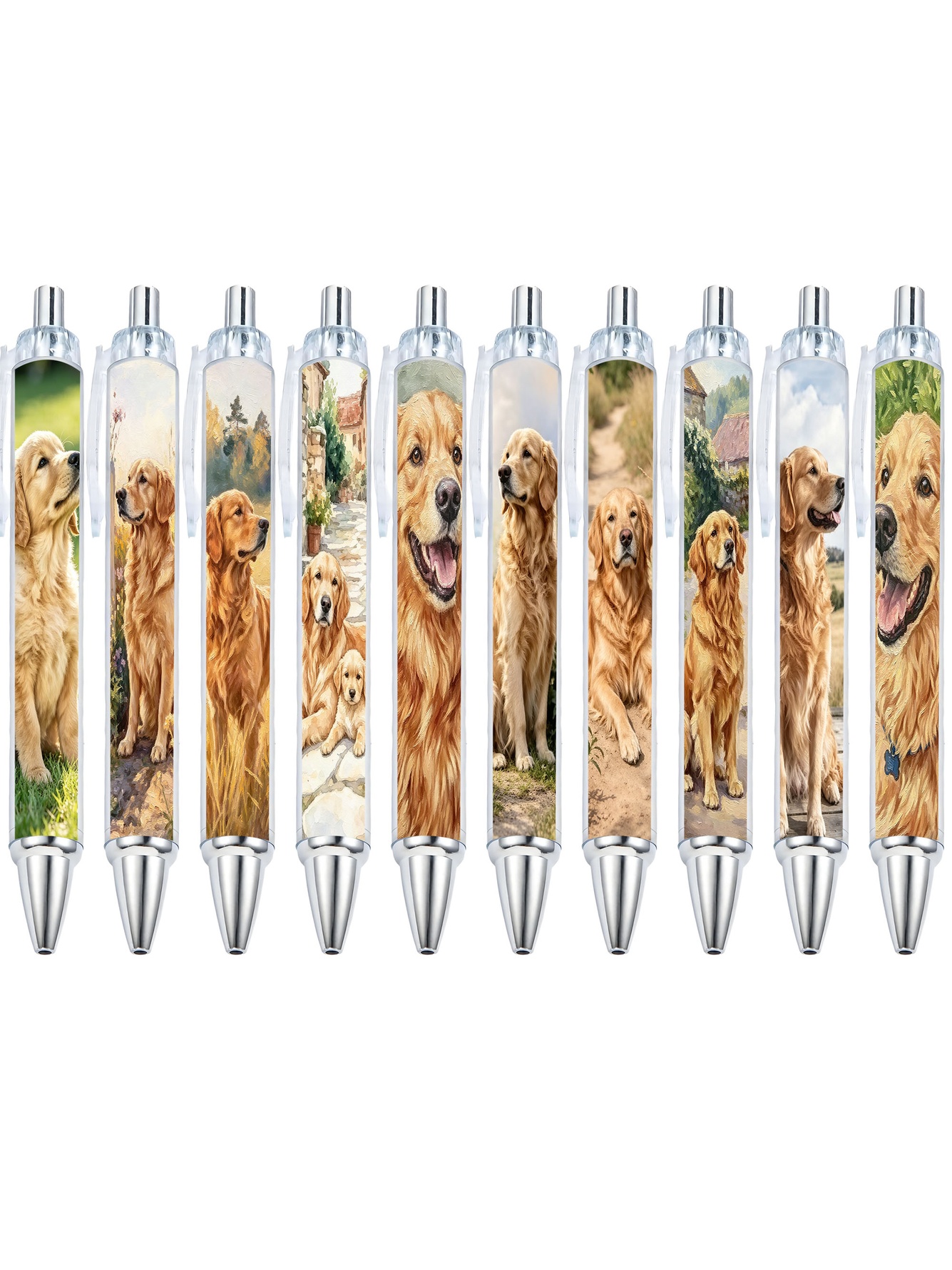 Golden Retriever Theme Gel Pen- 10-Pack