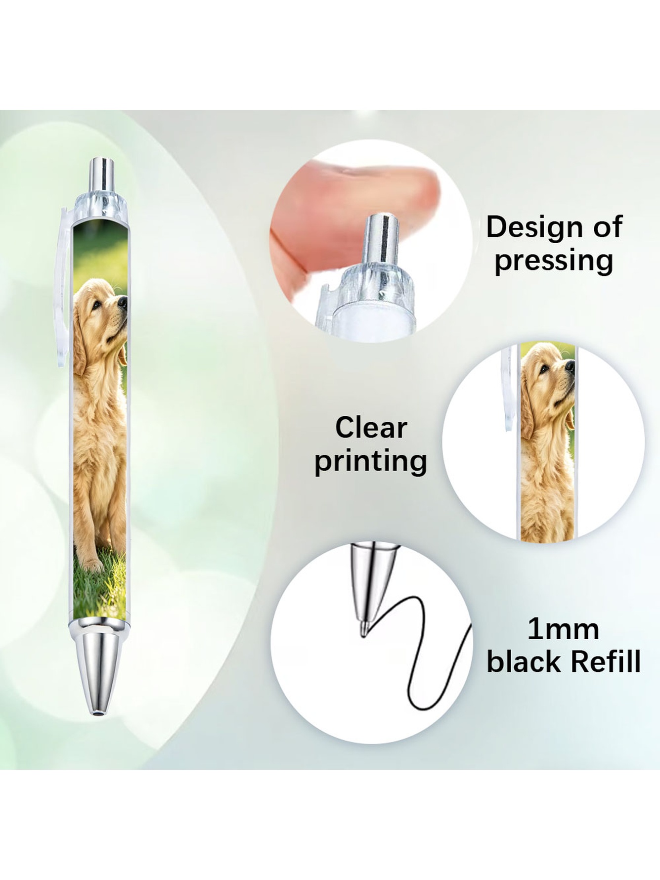 Golden Retriever Theme Gel Pen- 10-Pack