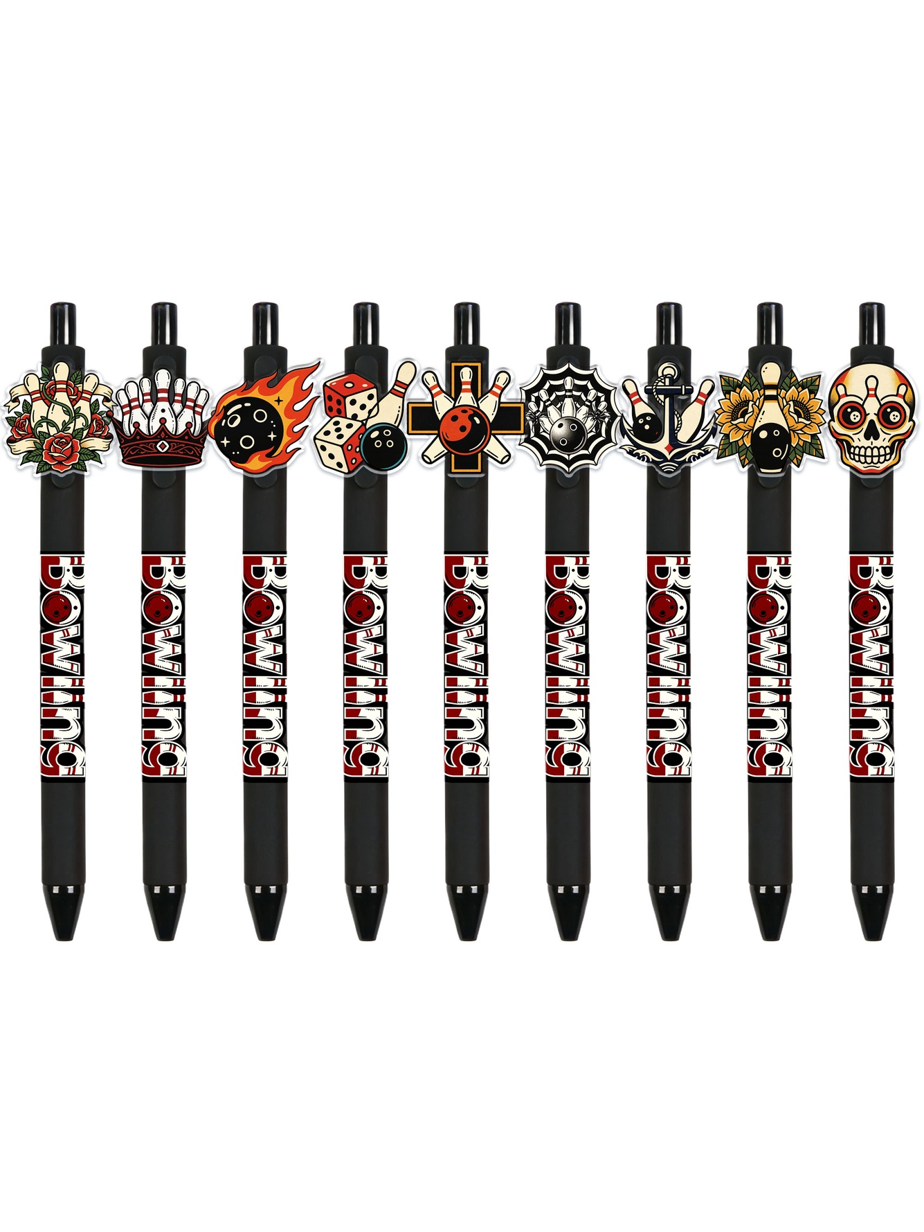 Bowling Theme Ballpoint Pen- 10-Pack