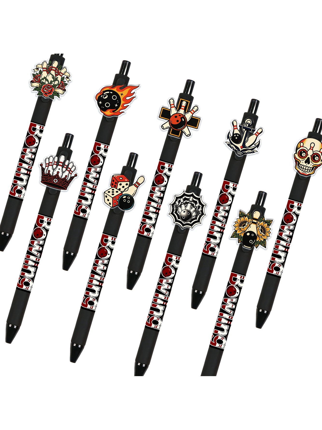 Bowling Theme Ballpoint Pen- 10-Pack