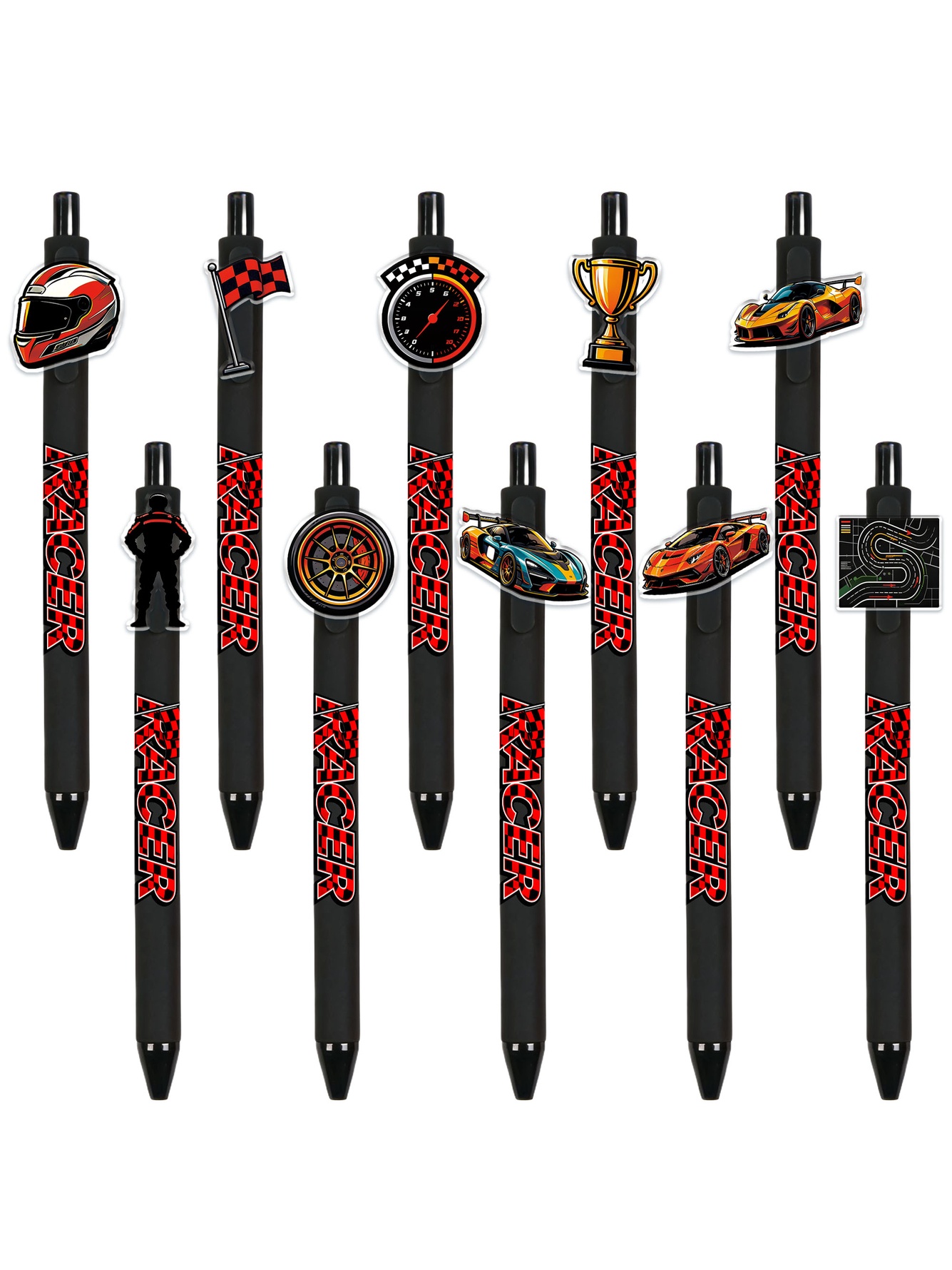 Racing Theme Ballpoint Pen- 10-Pack
