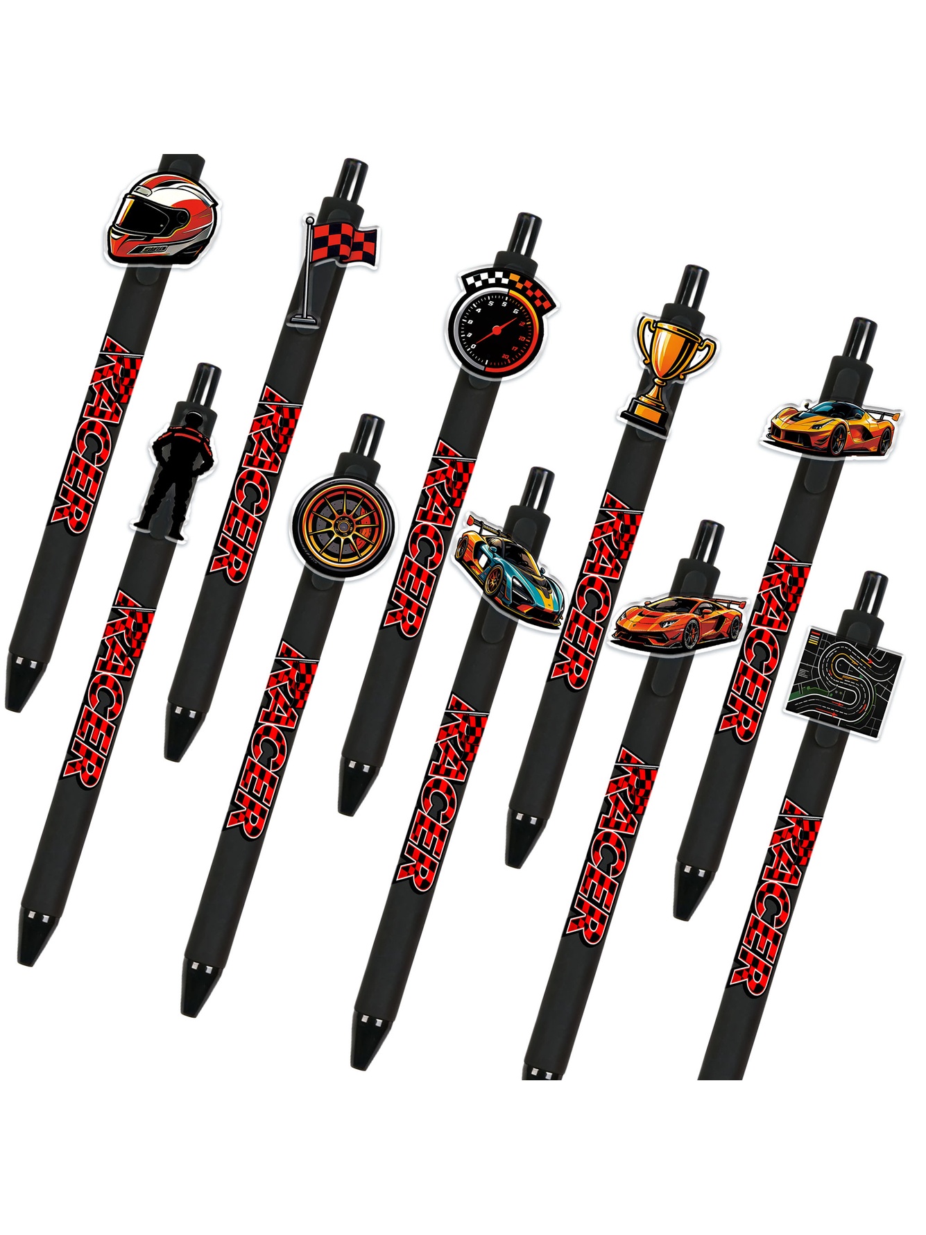 Racing Theme Ballpoint Pen- 10-Pack