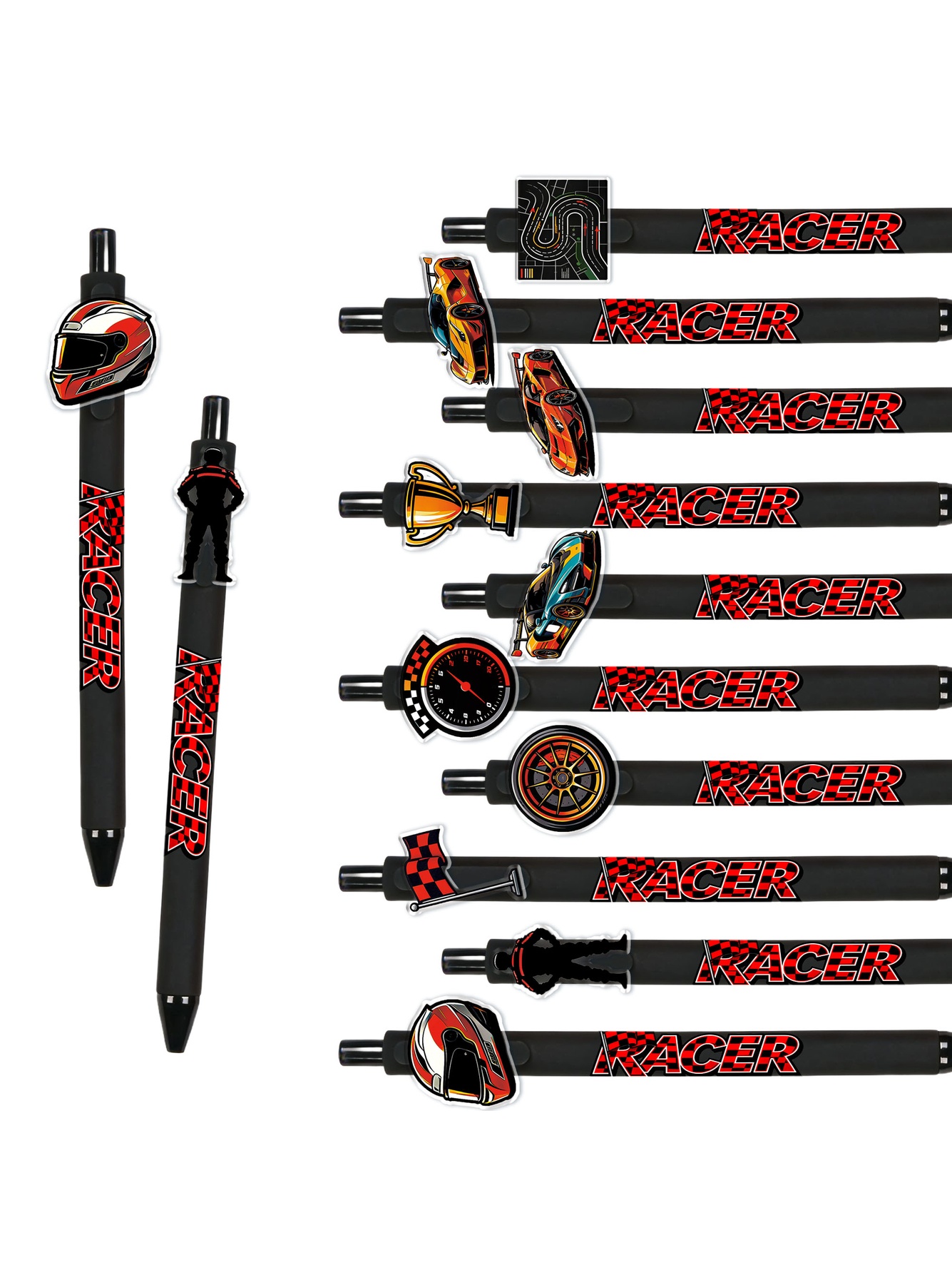 Racing Theme Ballpoint Pen- 10-Pack