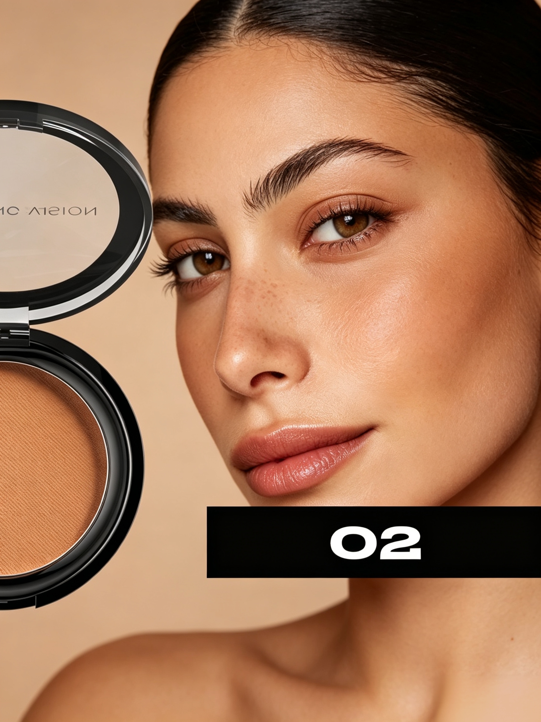 Long-Lasting Matte Contour Powder - Coral Shade for All Skin Types