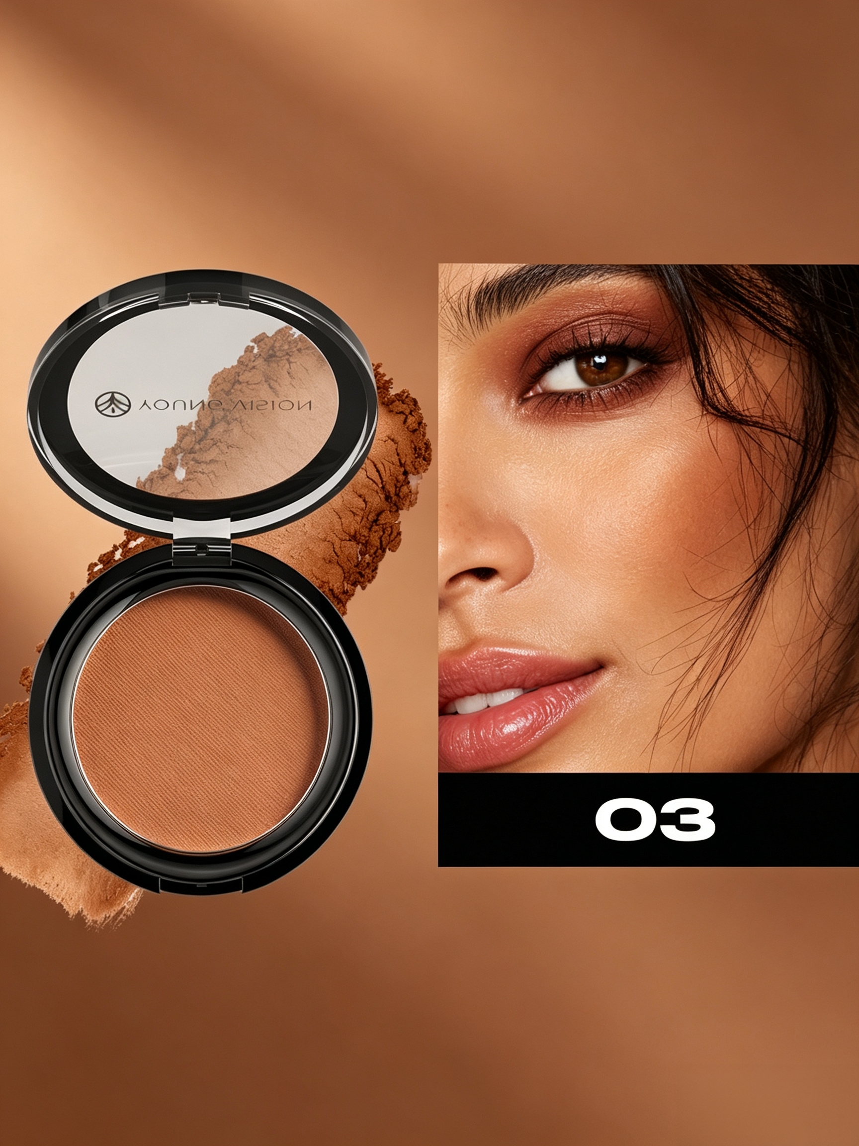 Copper Matte Contour Powder - Long-Lasting Face Sculpting for All Skin Tones
