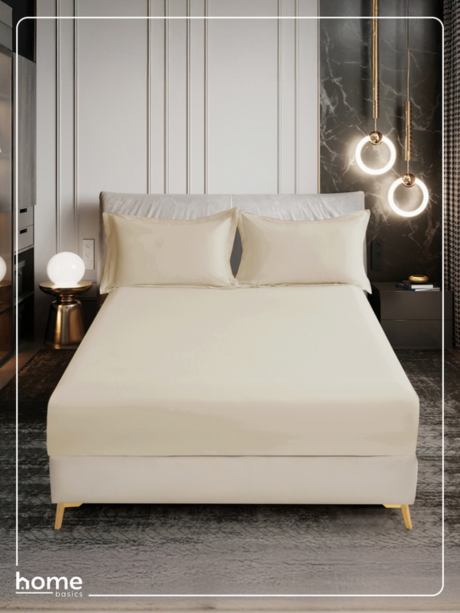 2-Piece Fitted Sheet Set, 90x190 cm - Single Size Sheet and Pillowcase, (Fog)