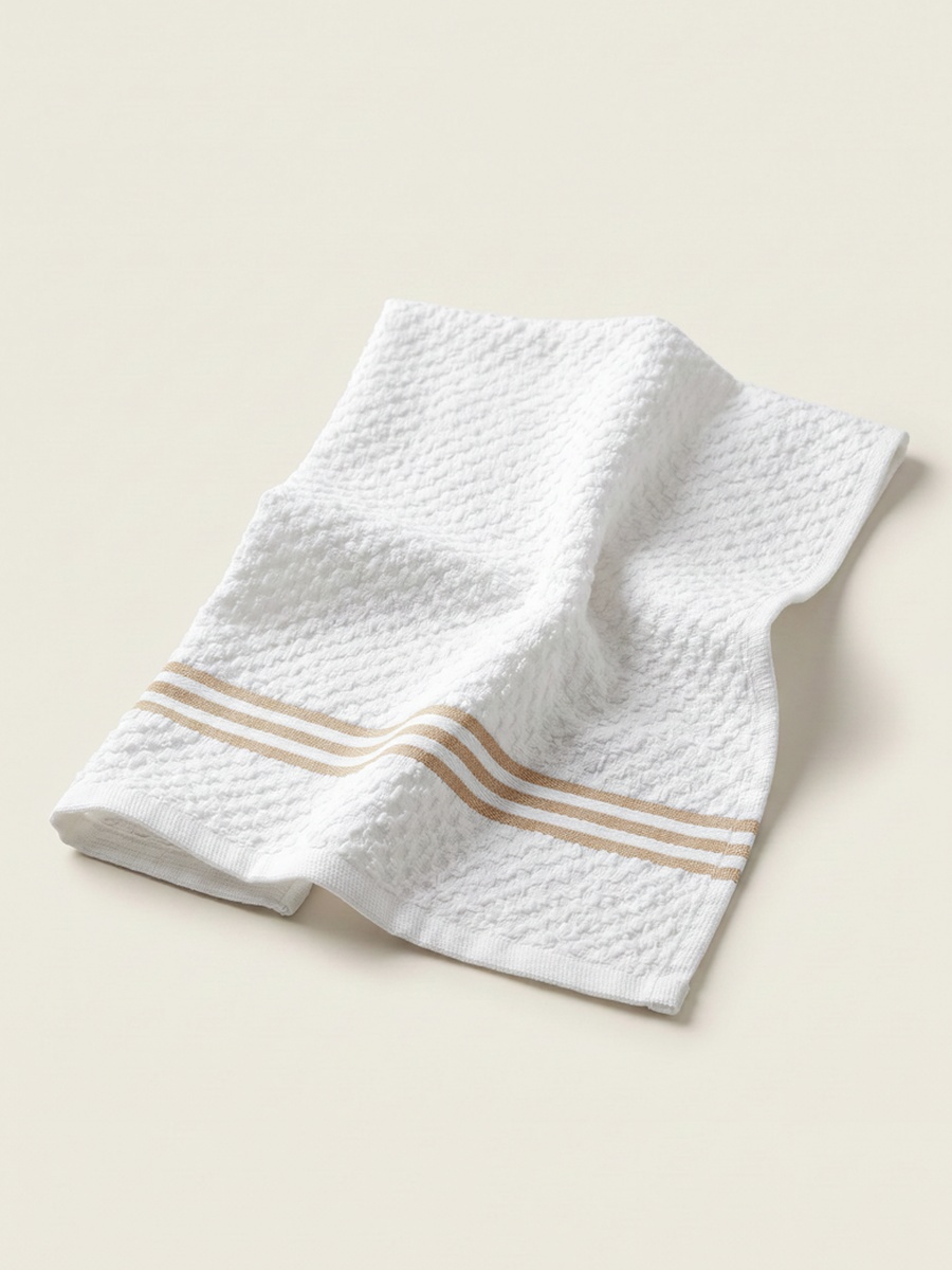 100% Cotton Kitchen Towels - Pack of 6 / 38x64 cm / 400 GSM / Highly Absorbent and Quick Dry, (Cream Tan Color)
