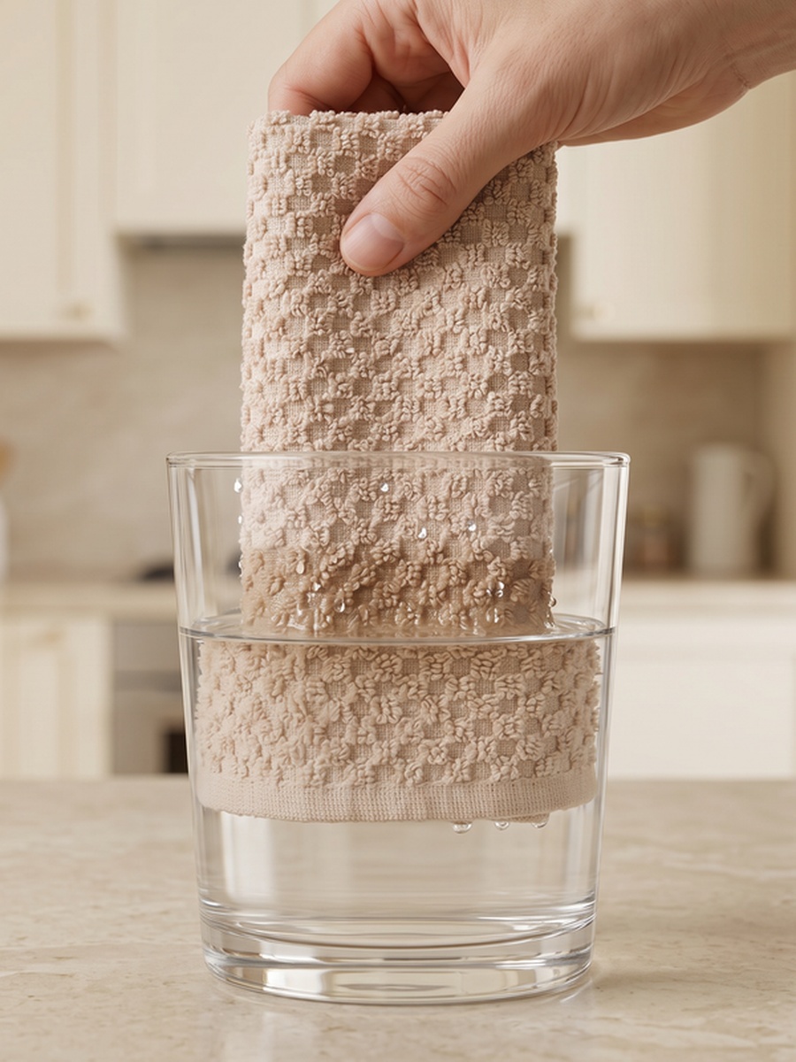 100% Cotton Kitchen Towels - Pack of 6 / 38x64 cm / 400 GSM / Highly Absorbent and Quick Dry, (Cream Tan Color)