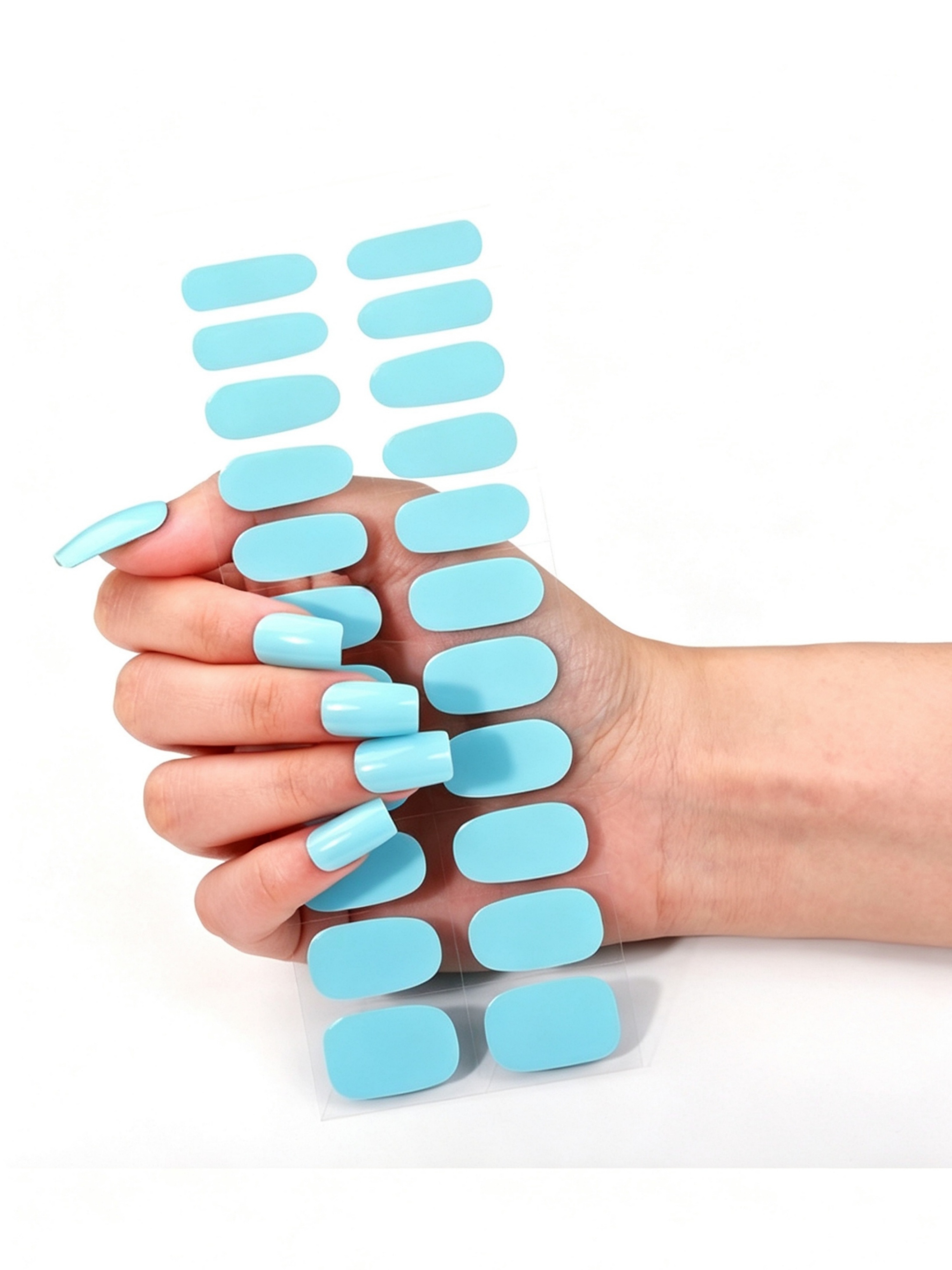 Glossy Navy Blue Press-On Nails - UV-Free Gel Nail Stickers