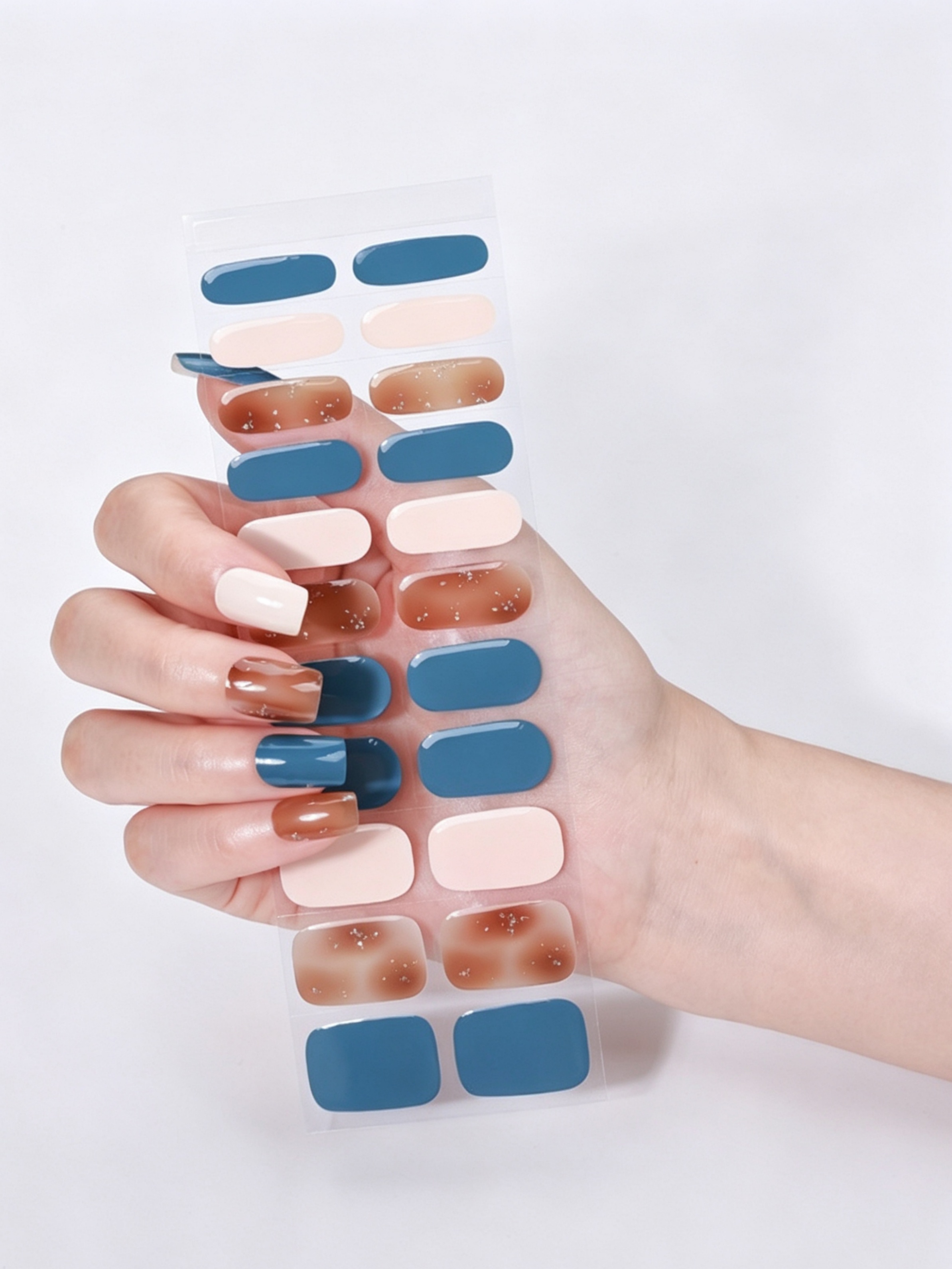 Glossy Multi-Color Gel Nail Stickers - Easy Application Nail Art