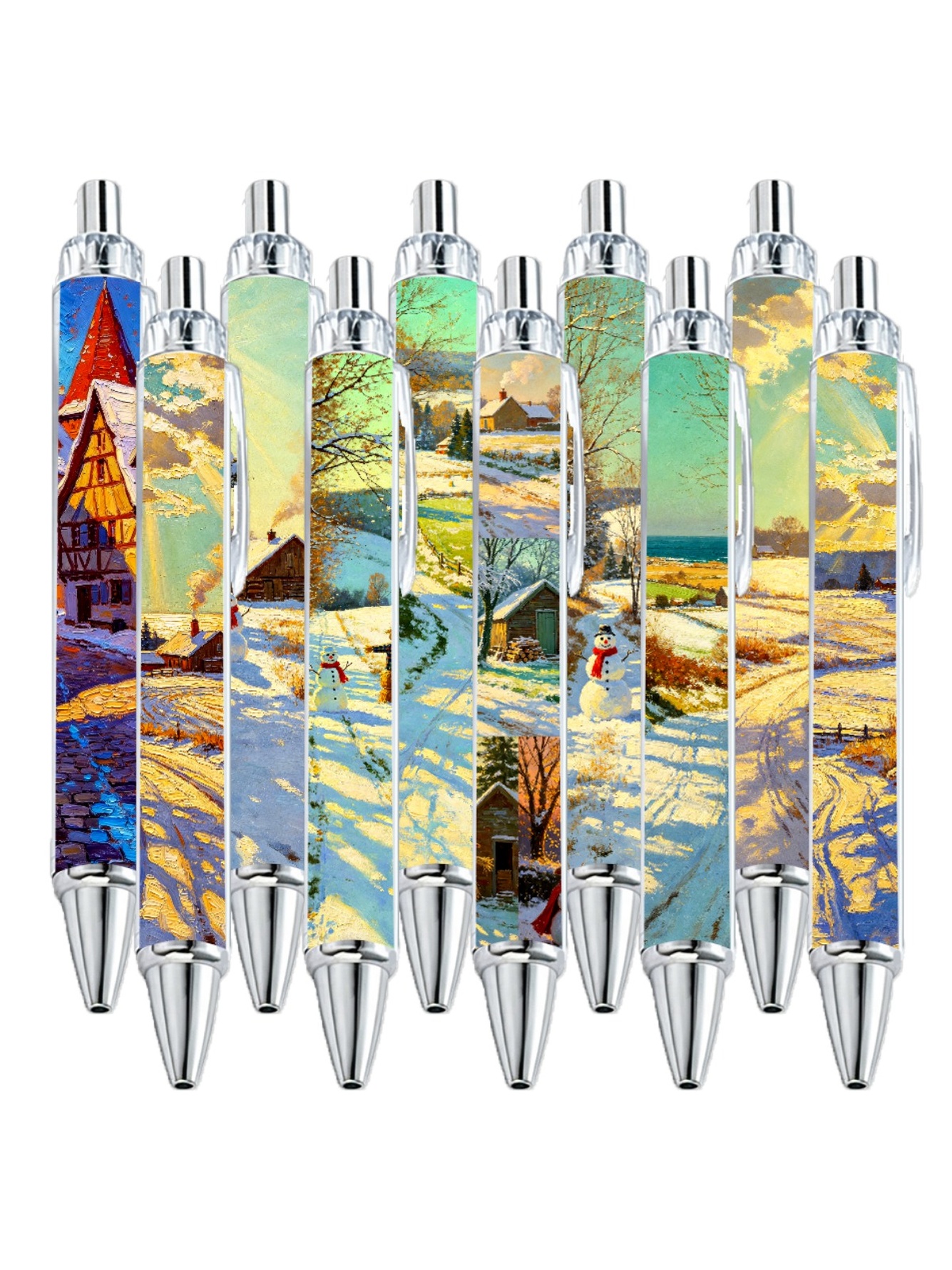 Winter Village Scenic Gel Pen - 10-Pack