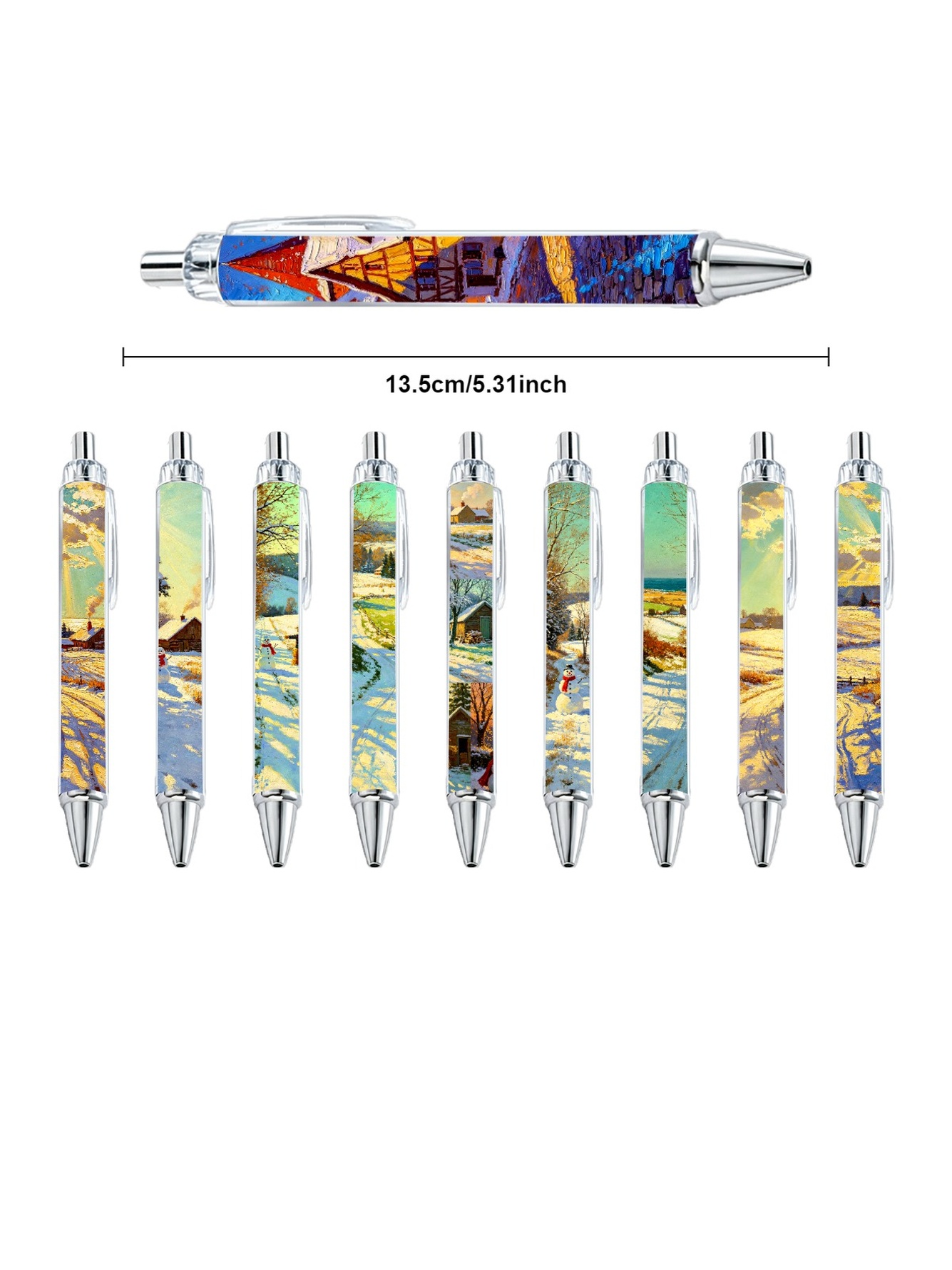 Winter Village Scenic Gel Pen - 10-Pack