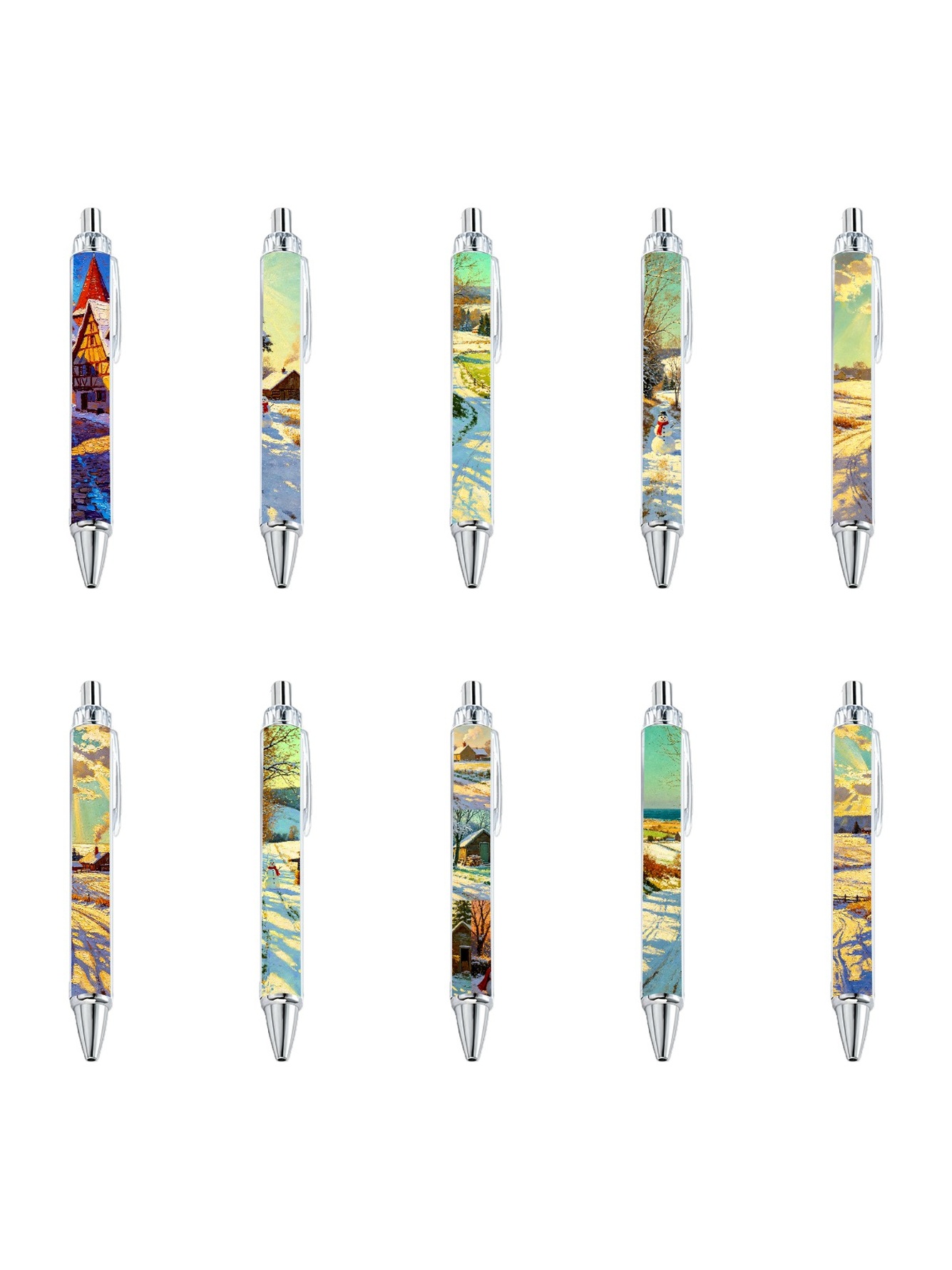 Winter Village Scenic Gel Pen - 10-Pack