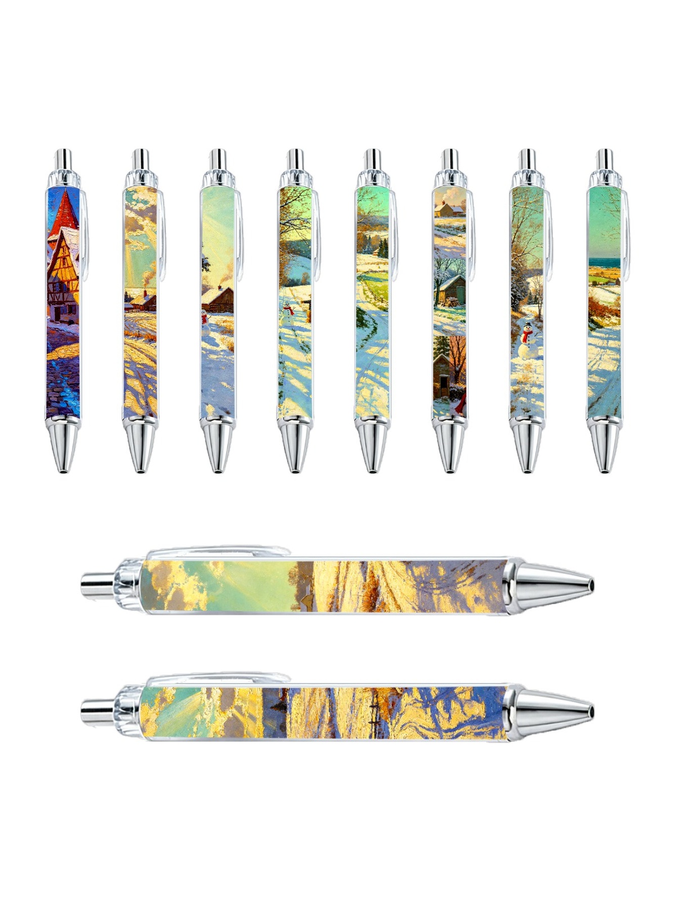 Winter Village Scenic Gel Pen - 10-Pack