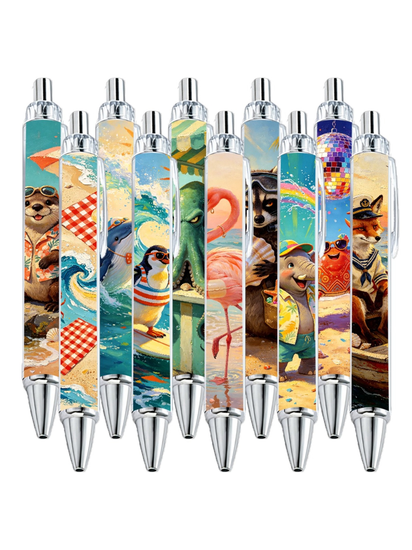 Beach Animal Gel Pen Set