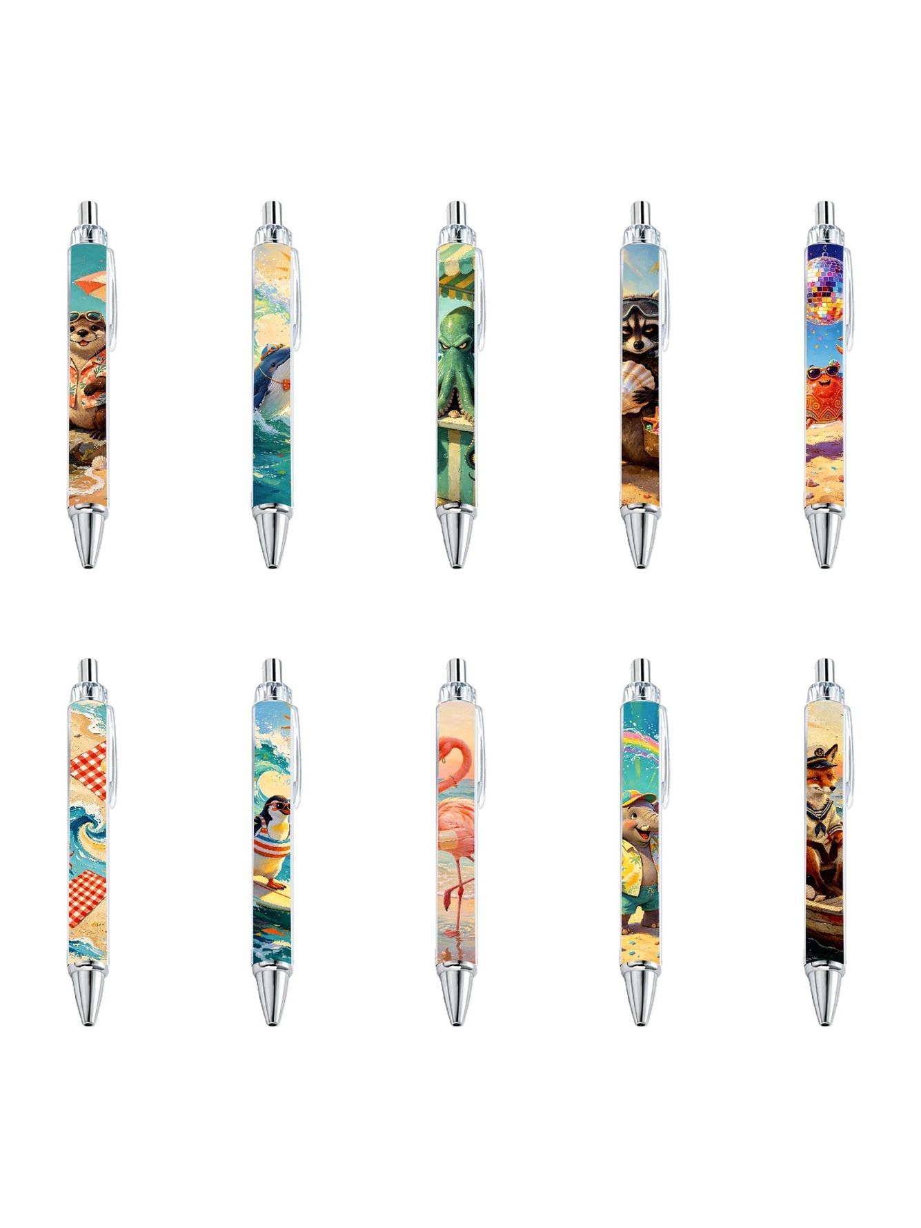 Beach Animal Gel Pen Set