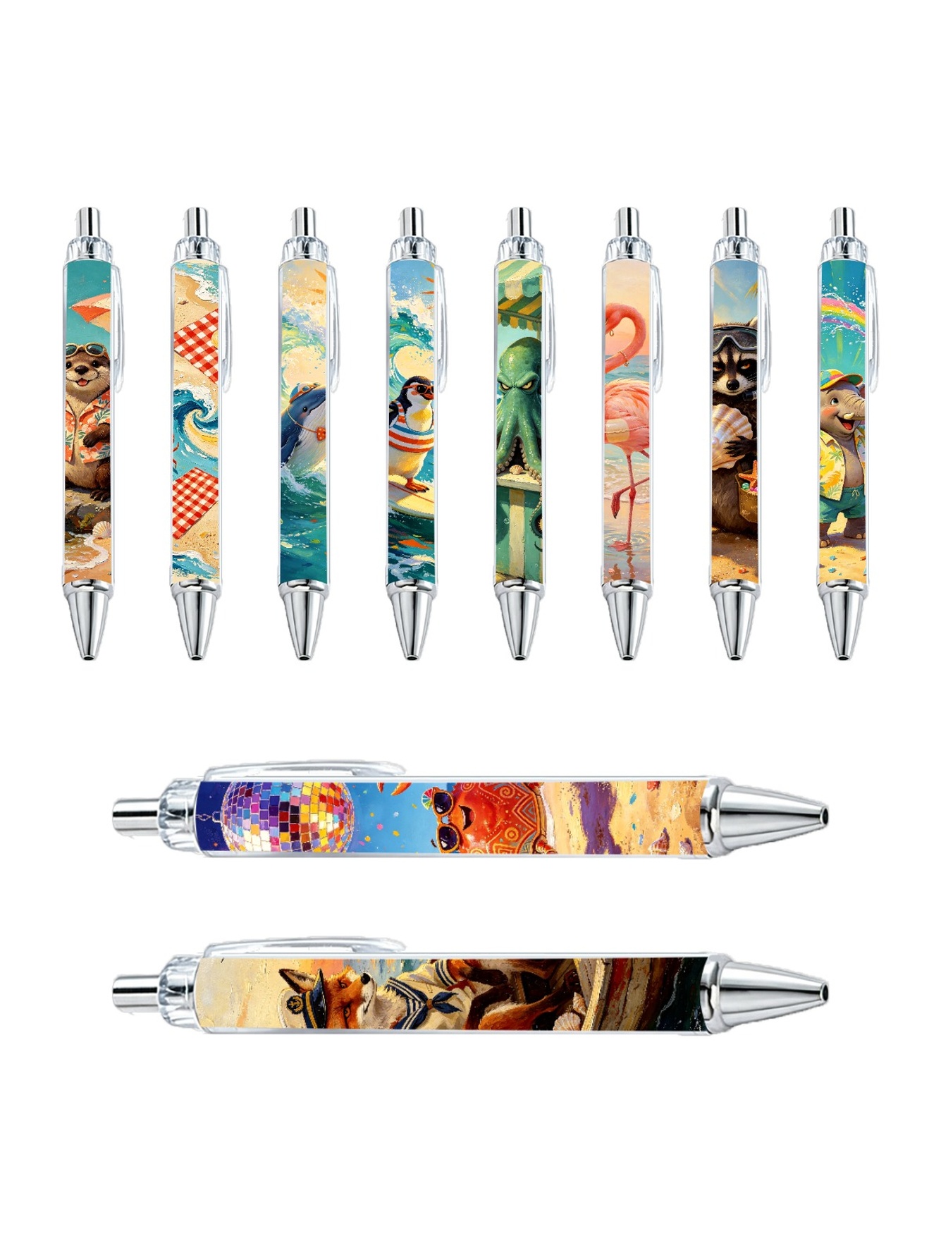 Beach Animal Gel Pen Set