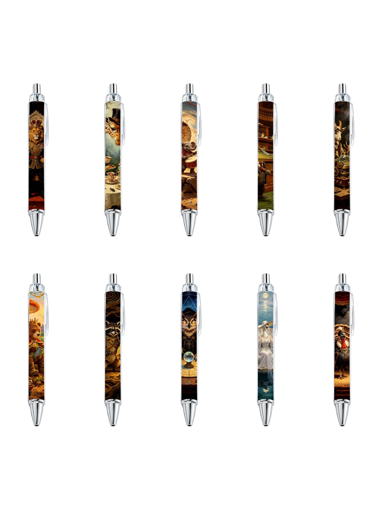 Animal Art Gel Pens - 10 Piece Set