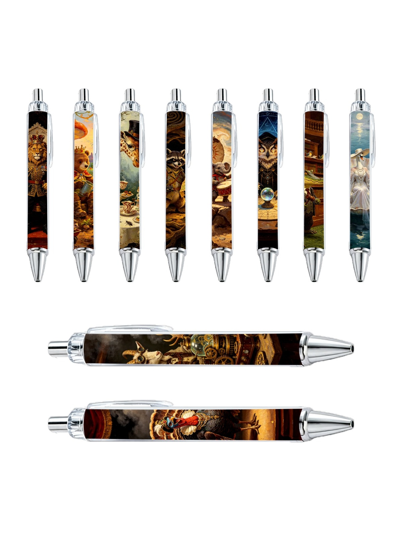 Animal Art Gel Pens - 10 Piece Set
