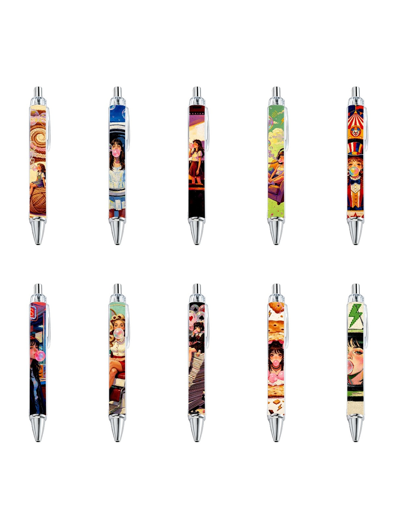 Bubble Gum Girl Gel Pens