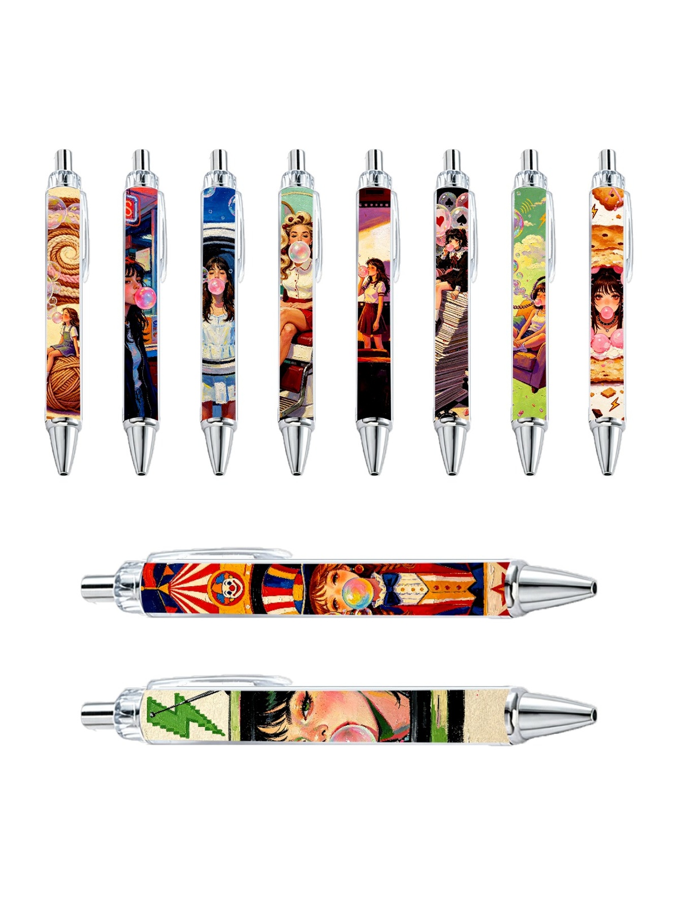 Bubble Gum Girl Gel Pens