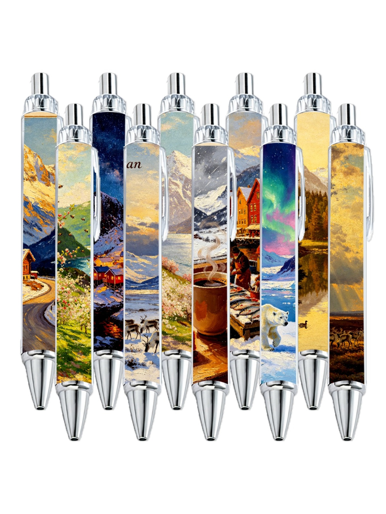 Multi Scenic Ballpoint Pens