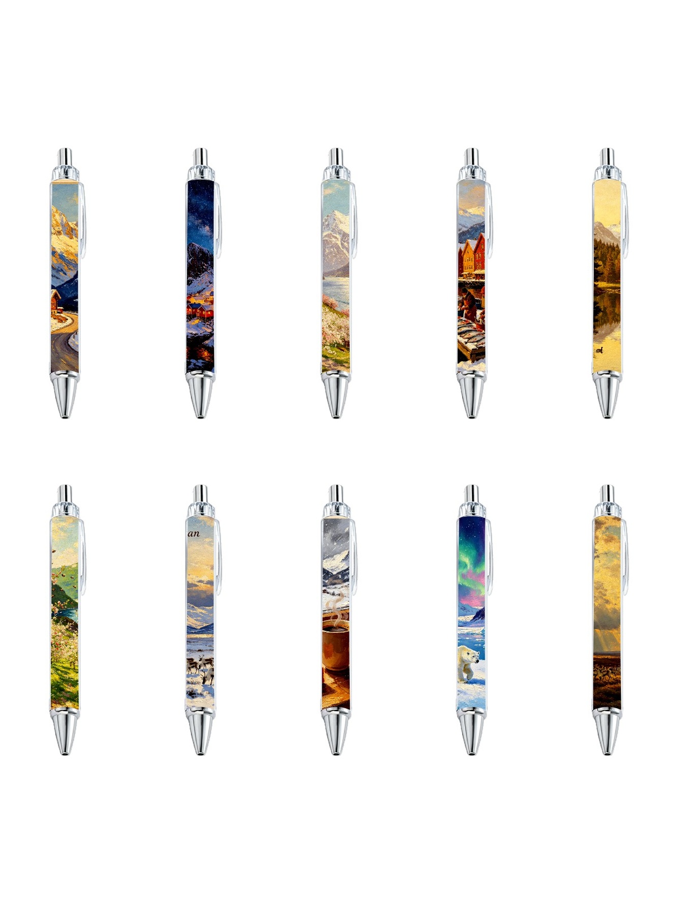 Multi Scenic Ballpoint Pens